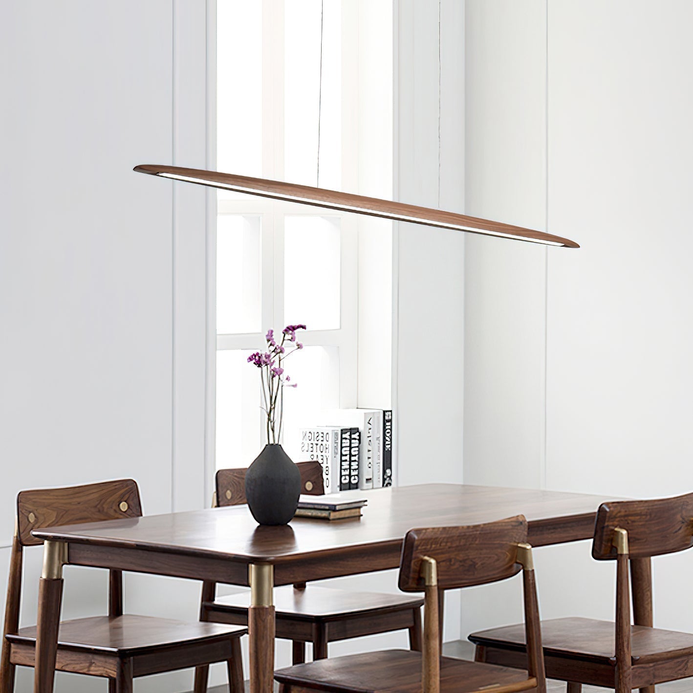 Zing Suspension Bois Noyer Minimaliste