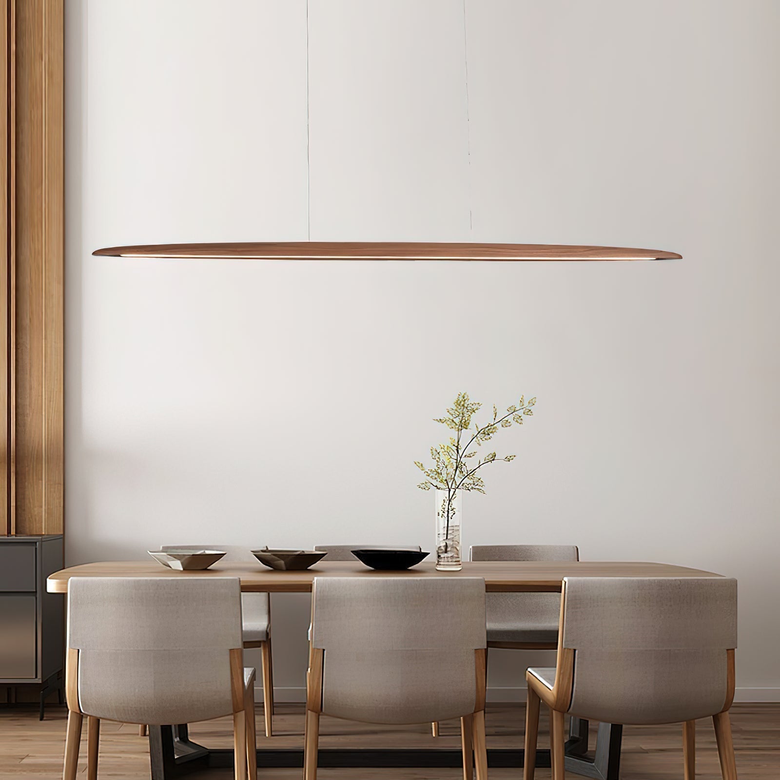 Zing Suspension Bois Noyer Minimaliste