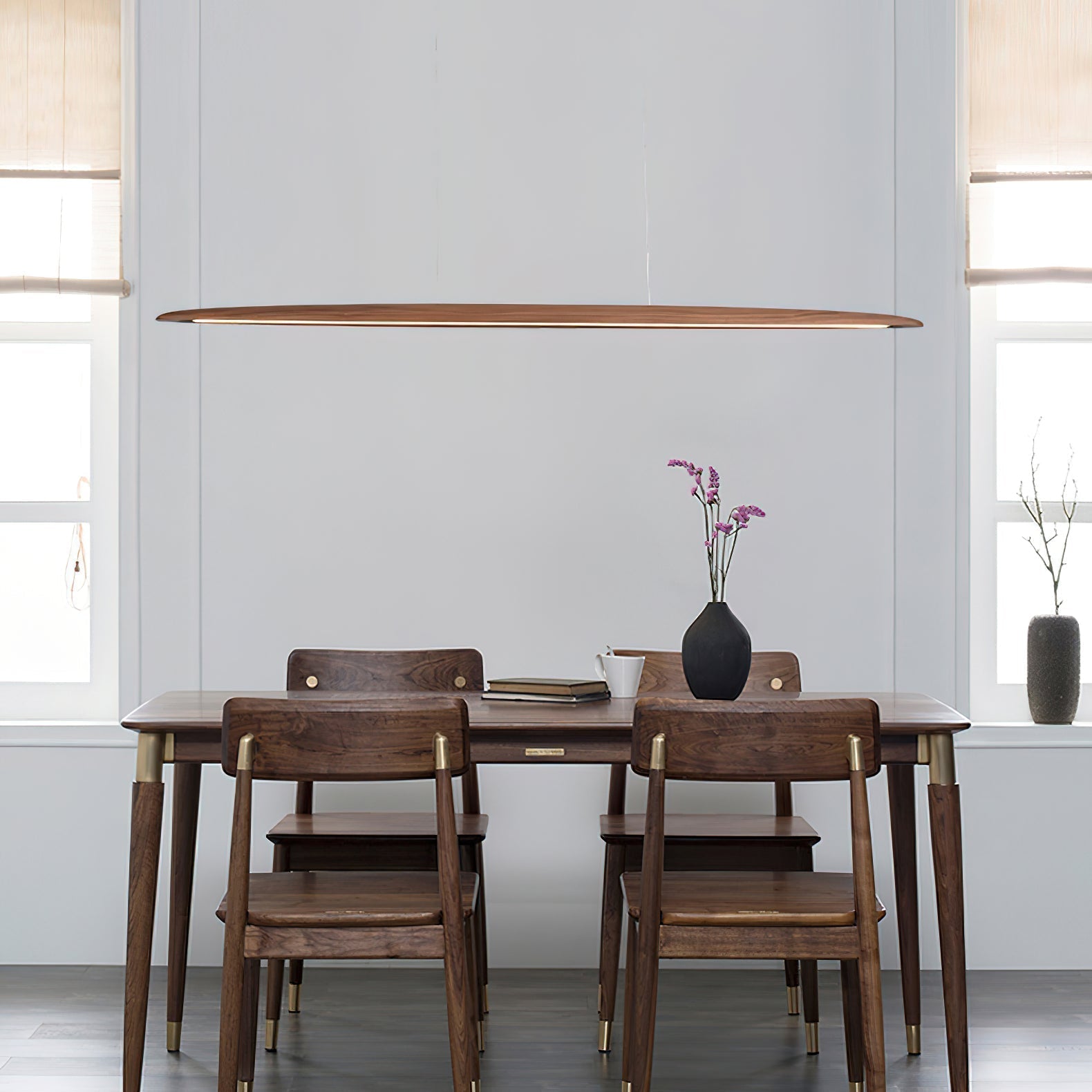 Zing Suspension Bois Noyer Minimaliste