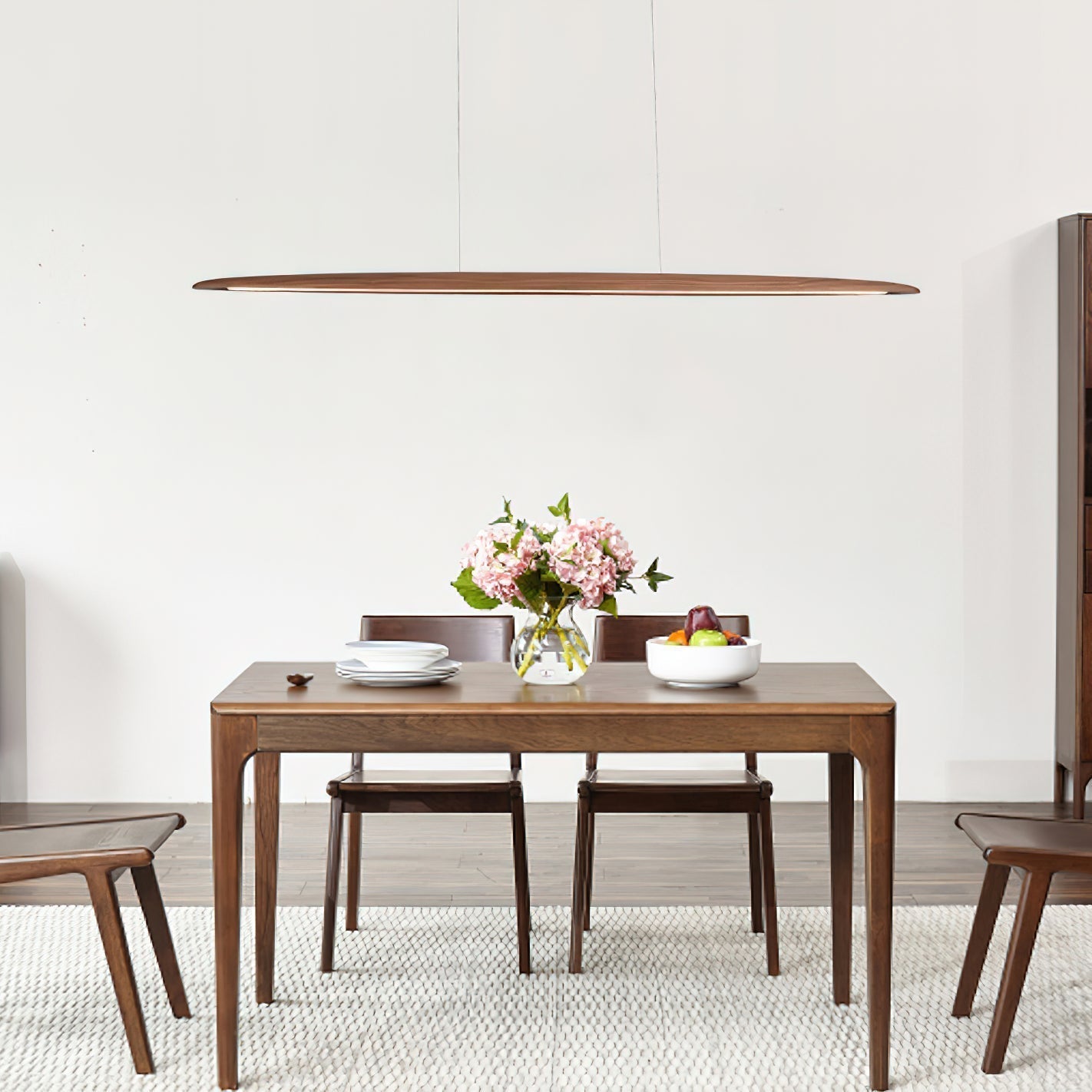 Zing Suspension Bois Noyer Minimaliste