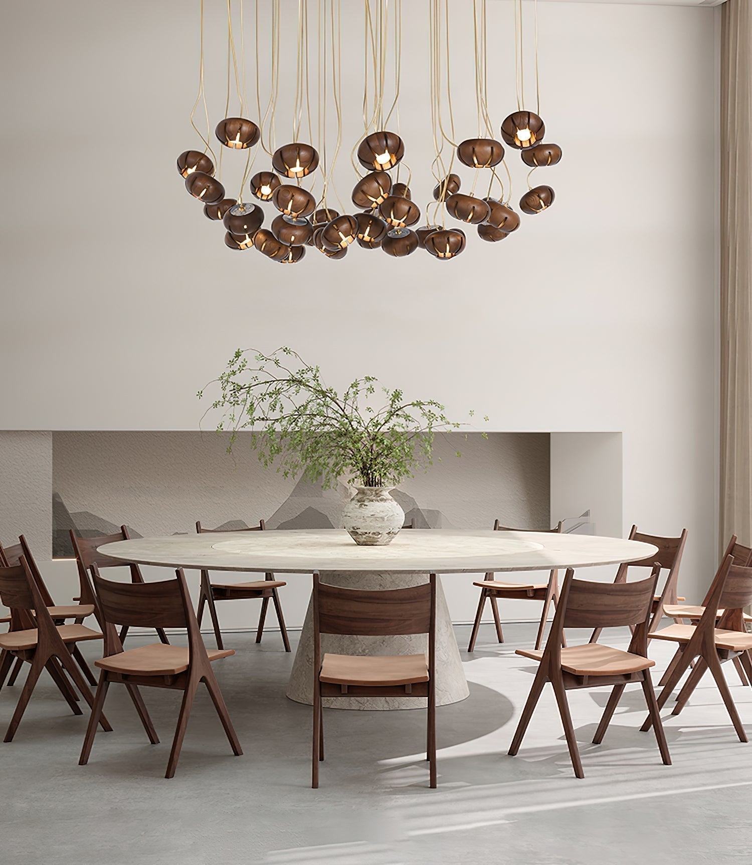 Zasorir Suspension Sculpturale en Marbre Cluster