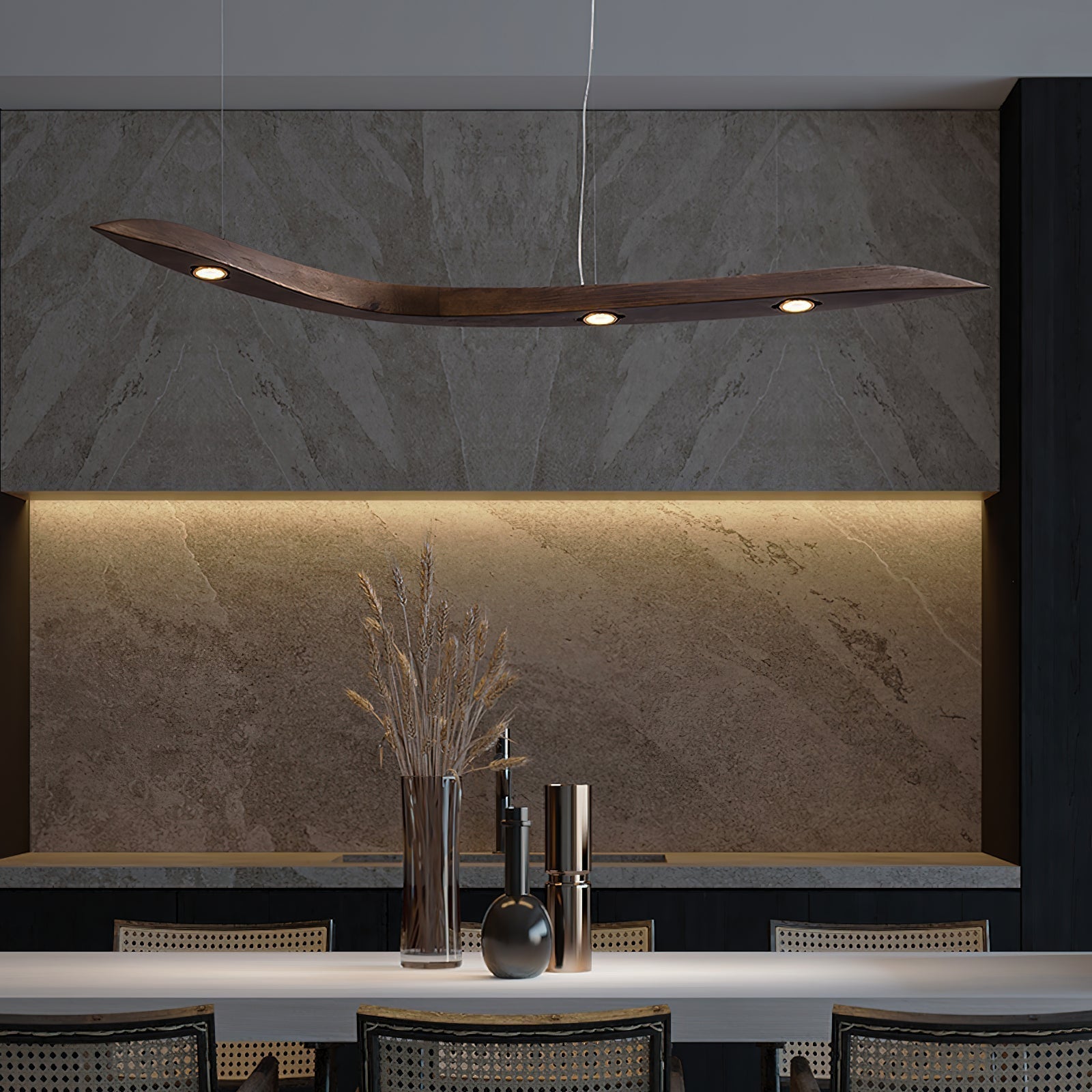 Flow Suspension Minimaliste en Bois