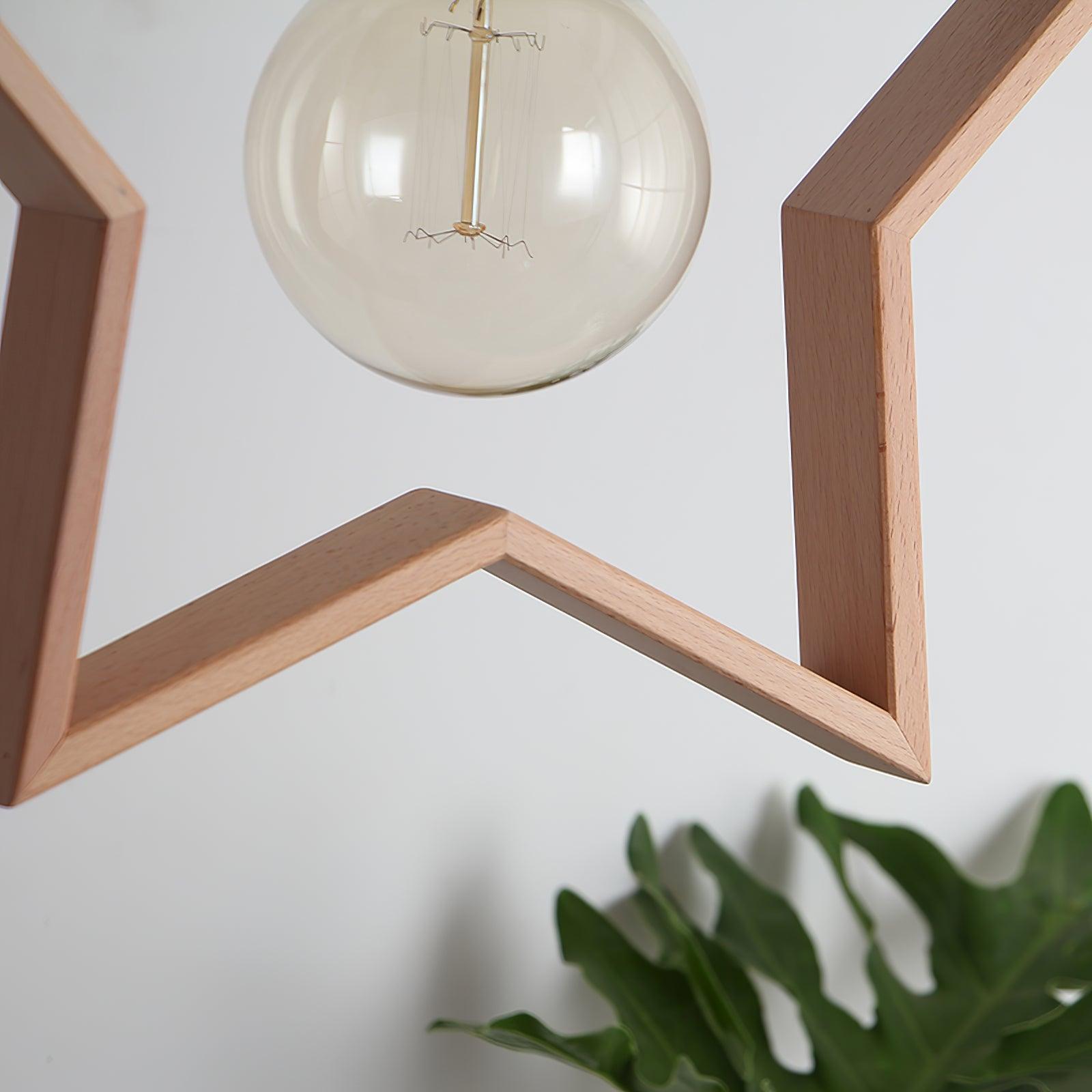 Luna Suspension Vintage Étoile en Bois