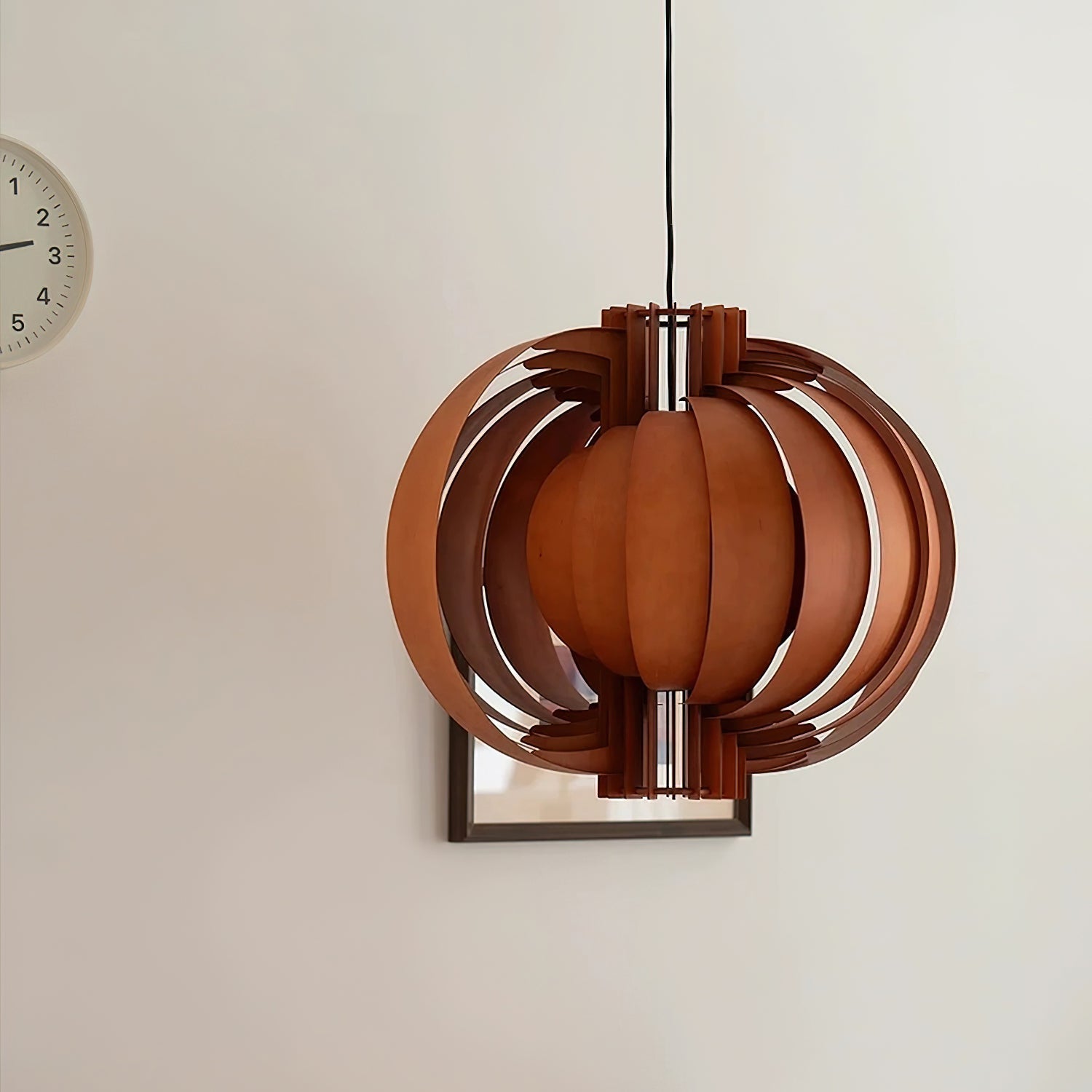 Bois Lanterne Suspension Stratifié Organique