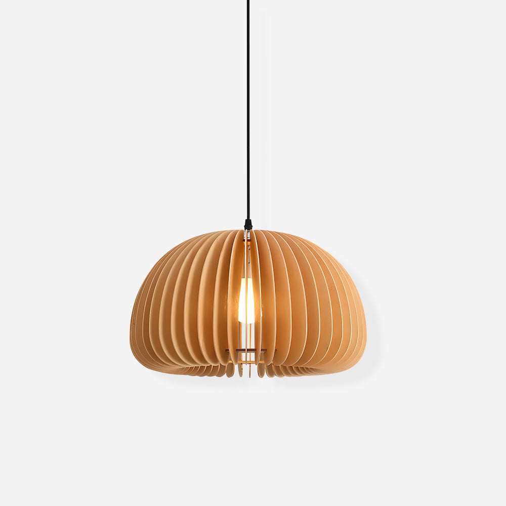 Solara Lampe Suspendue en Bois Dôme Citrouille Nordic