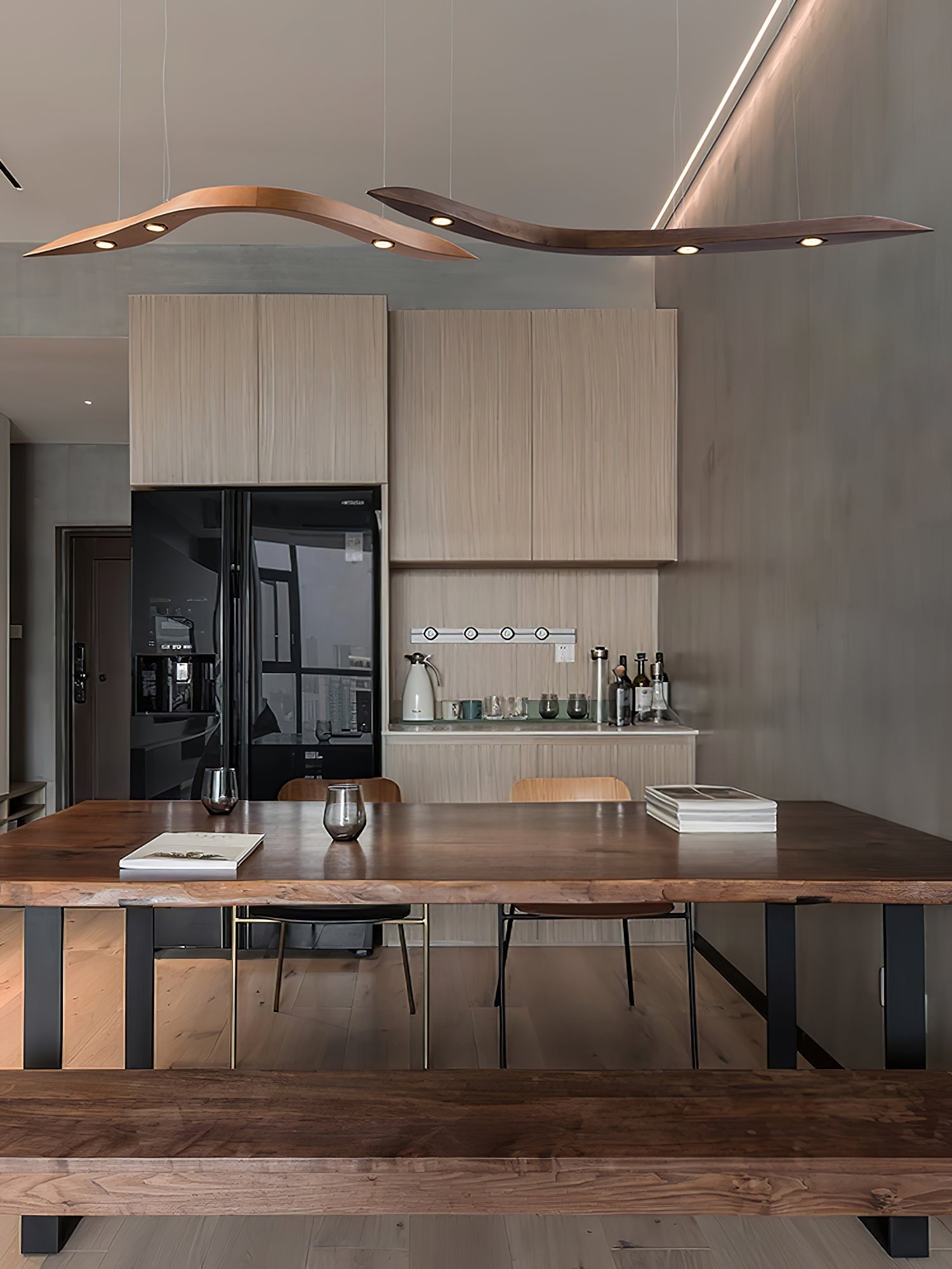 Flow Suspension Minimaliste en Bois