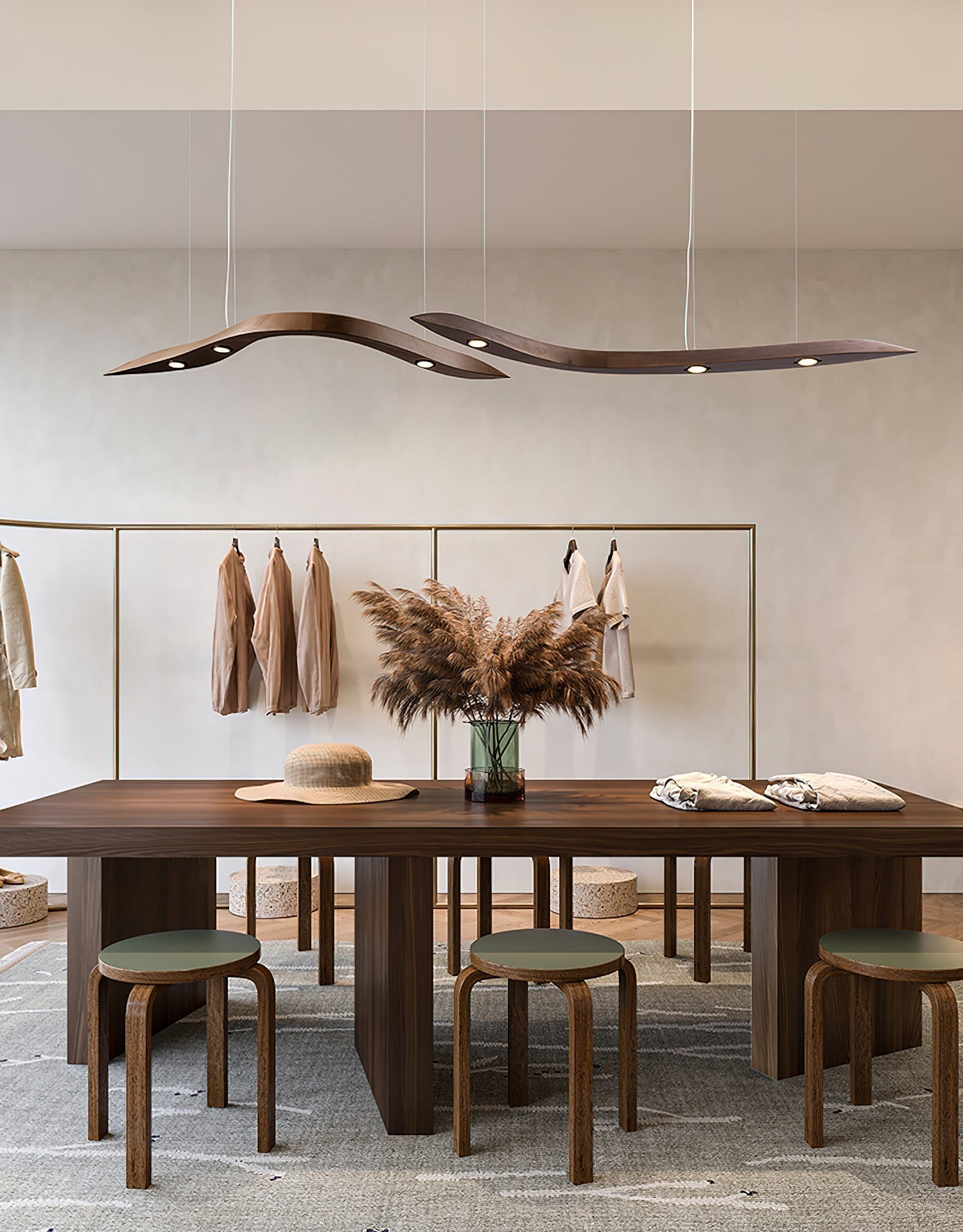 Flow Suspension Minimaliste en Bois
