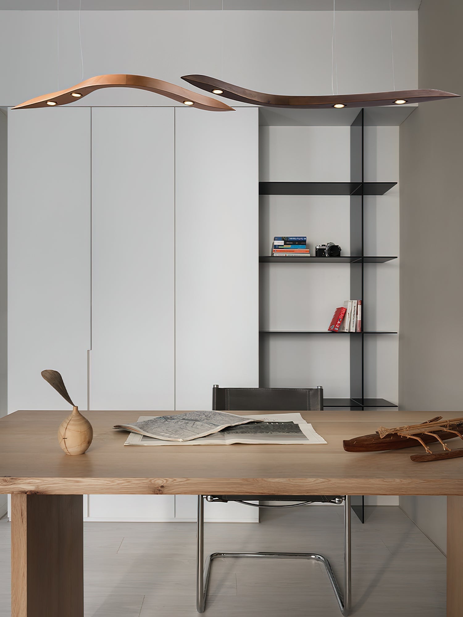 Flow Suspension Minimaliste en Bois