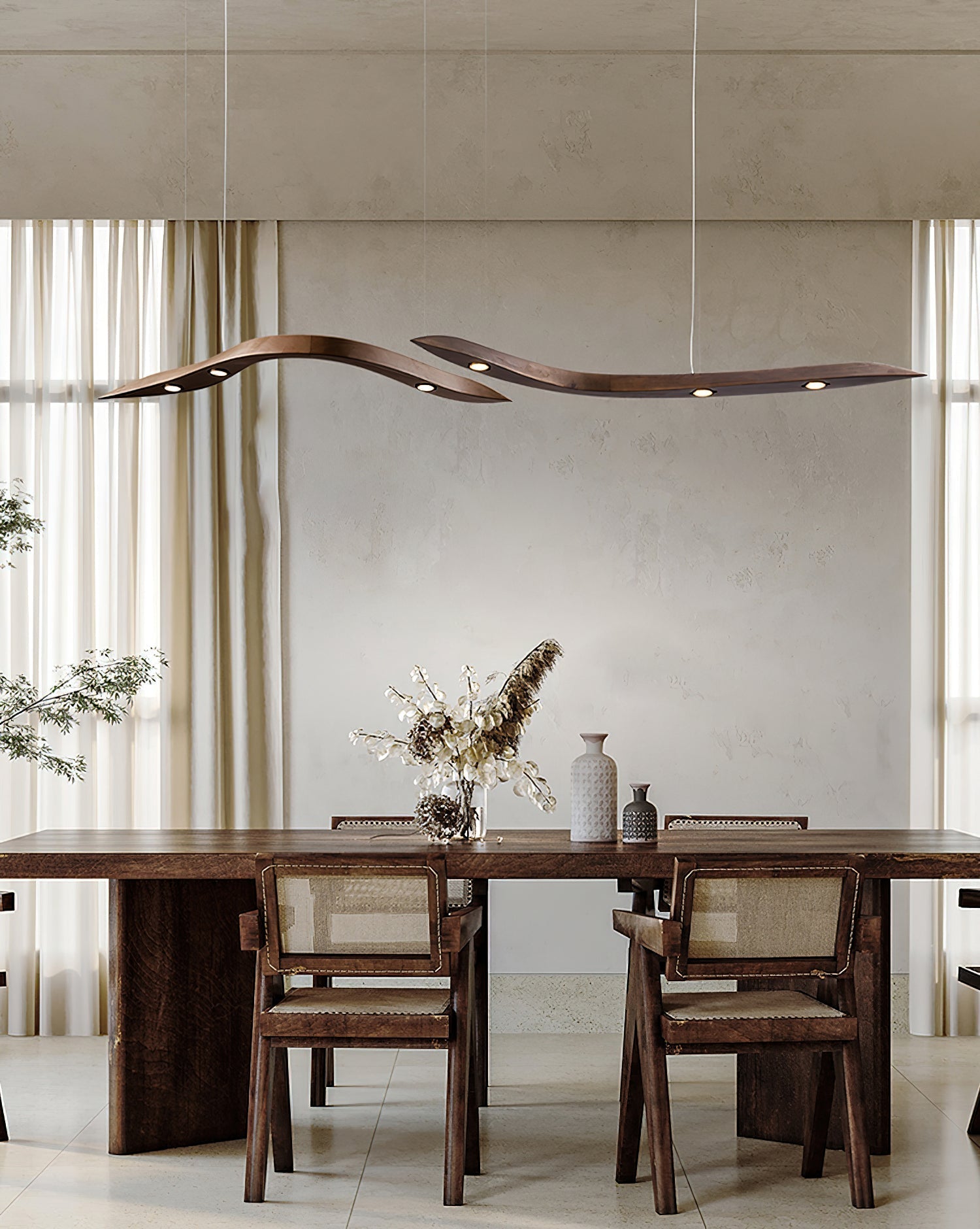 Flow Suspension Minimaliste en Bois