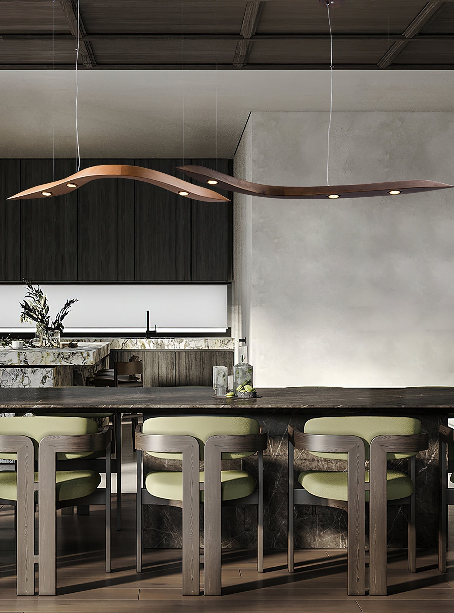 Flow Suspension Minimaliste en Bois