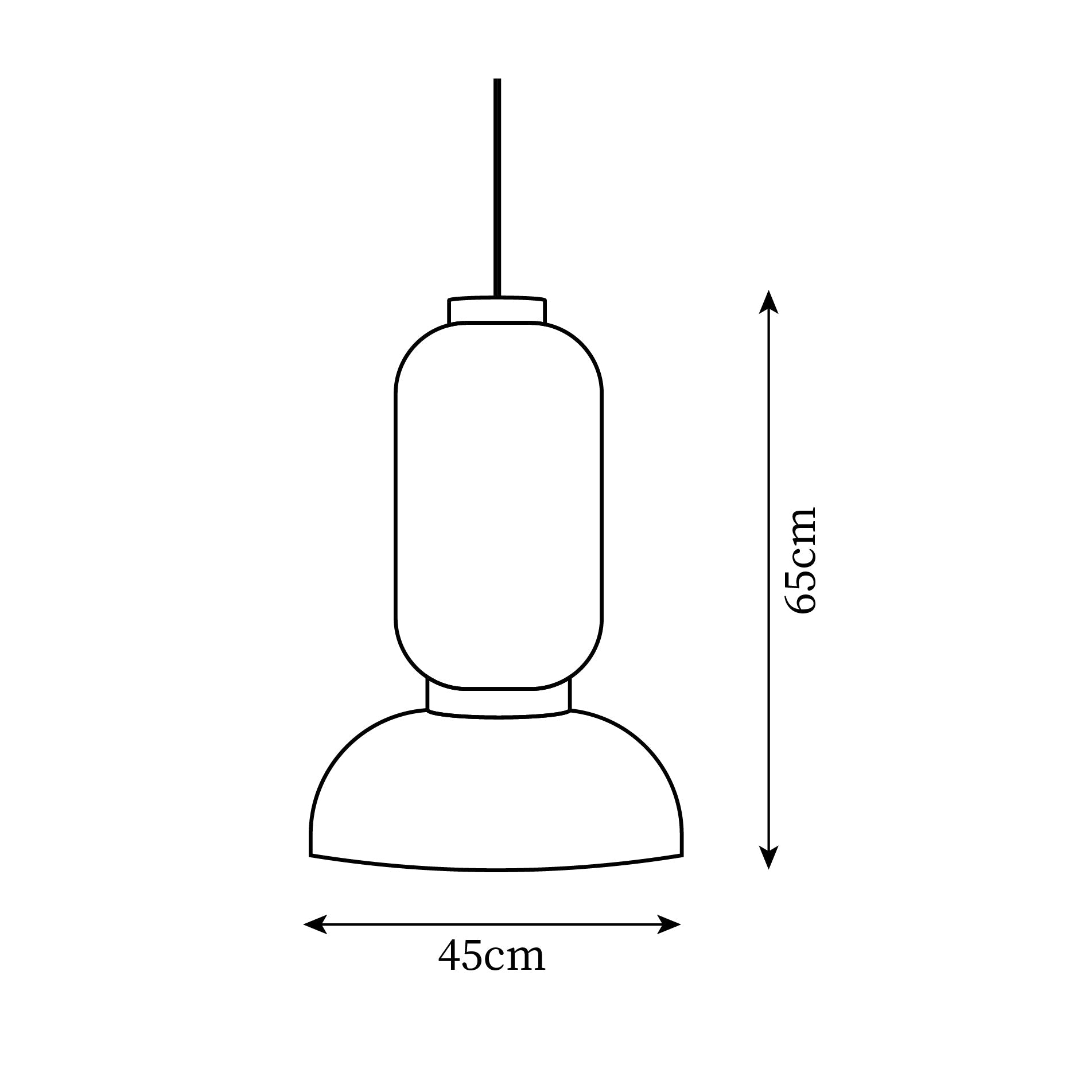 Lanterne en Papier Suspendue Xuan Tranquil
