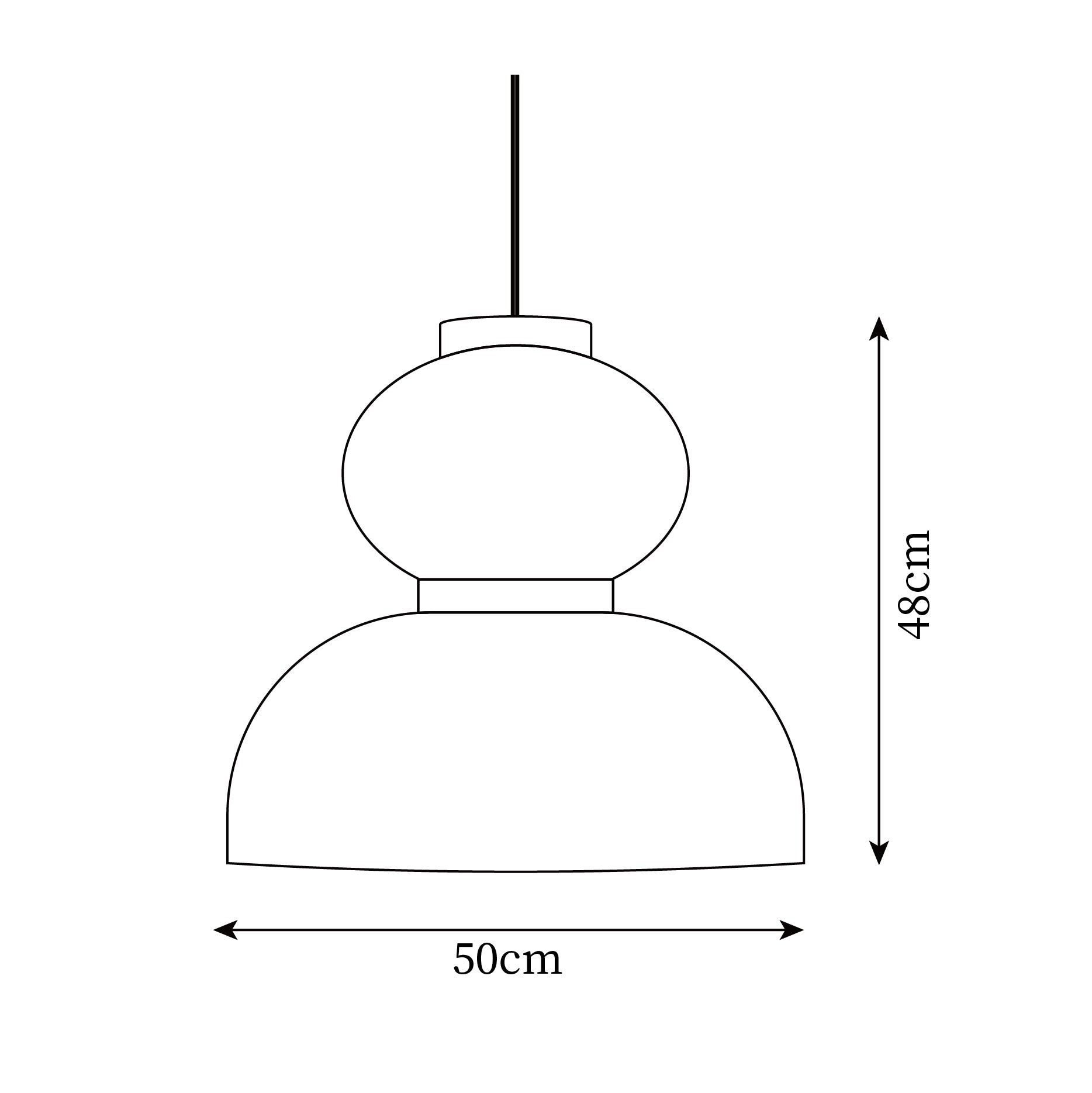 Lanterne en Papier Suspendue Xuan Tranquil