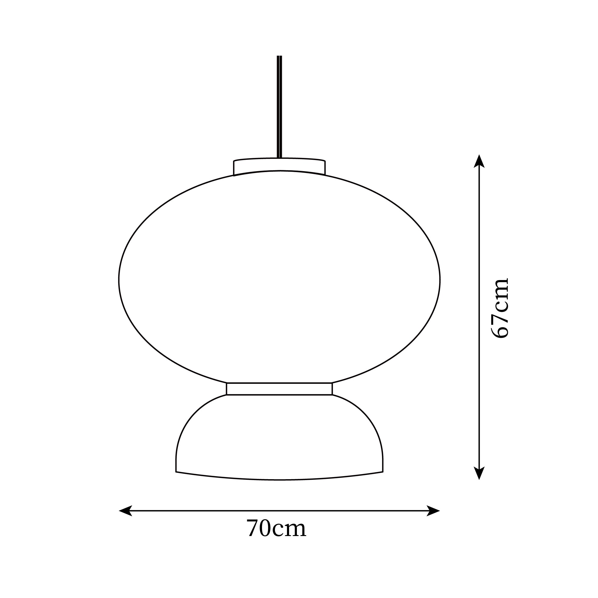 Lanterne en Papier Suspendue Xuan Tranquil