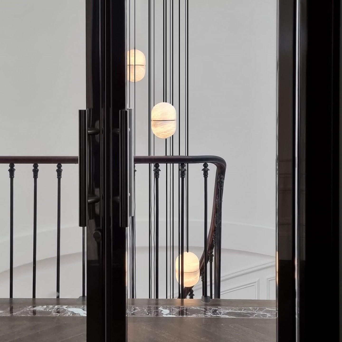 Strata Albâtre Pendentif Lumière Capsule-Forme