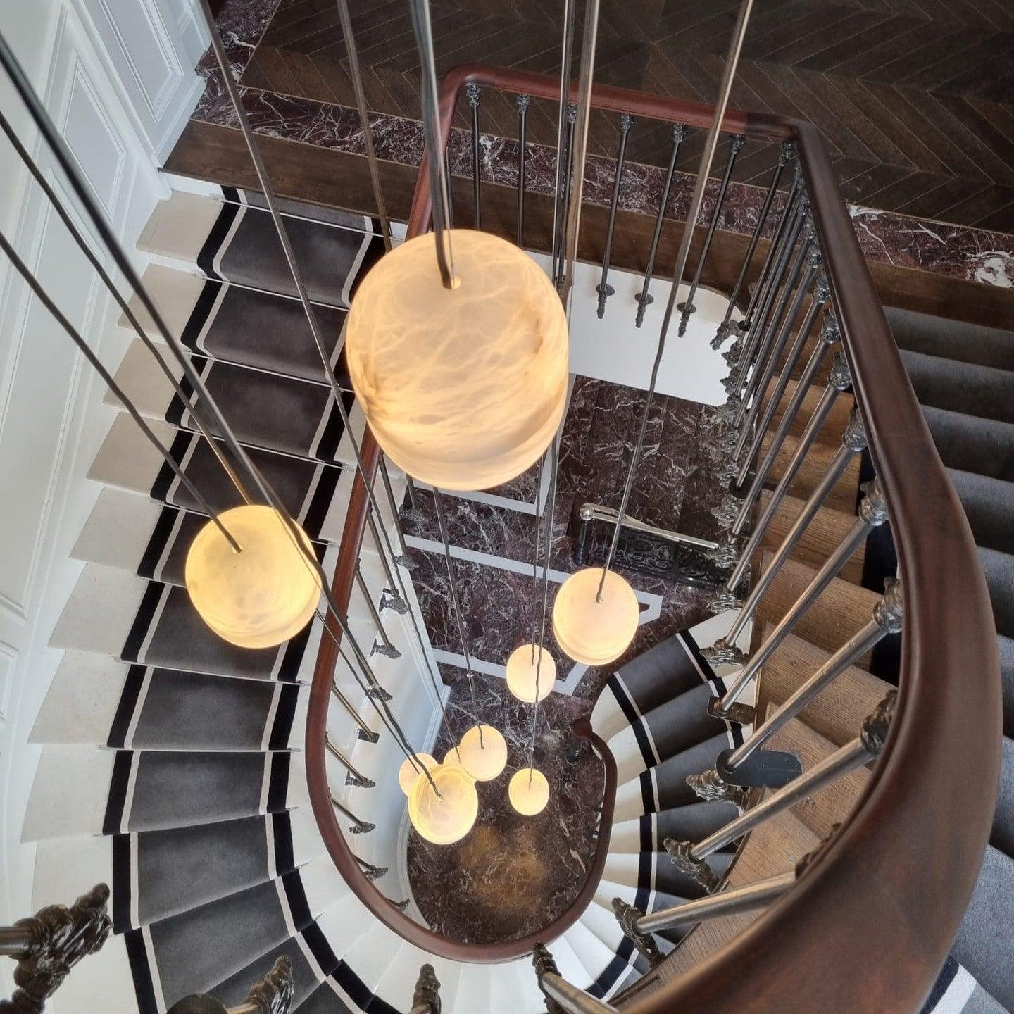 Strata Albâtre Pendentif Lumière Capsule-Forme