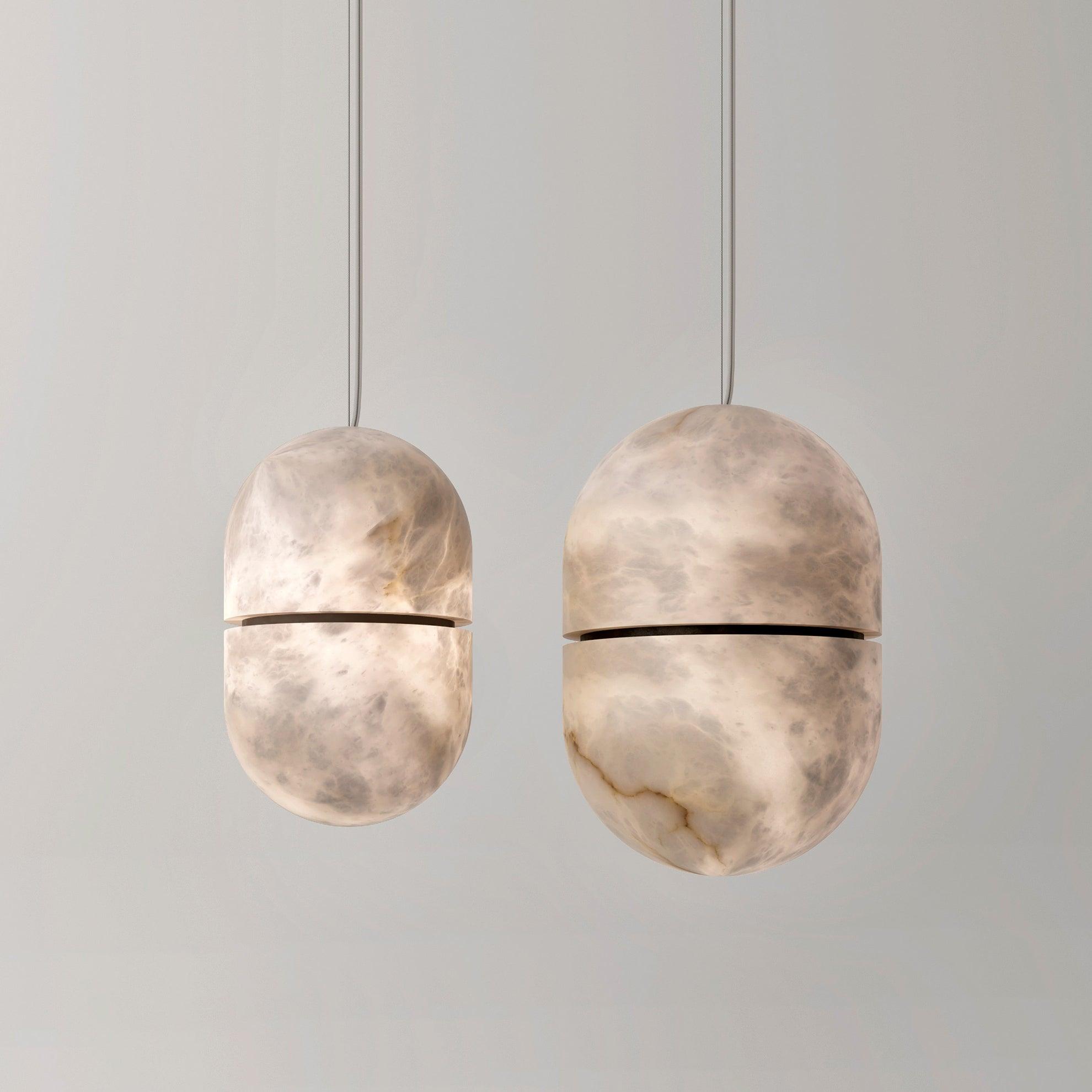 Strata Albâtre Pendentif Lumière Capsule-Forme