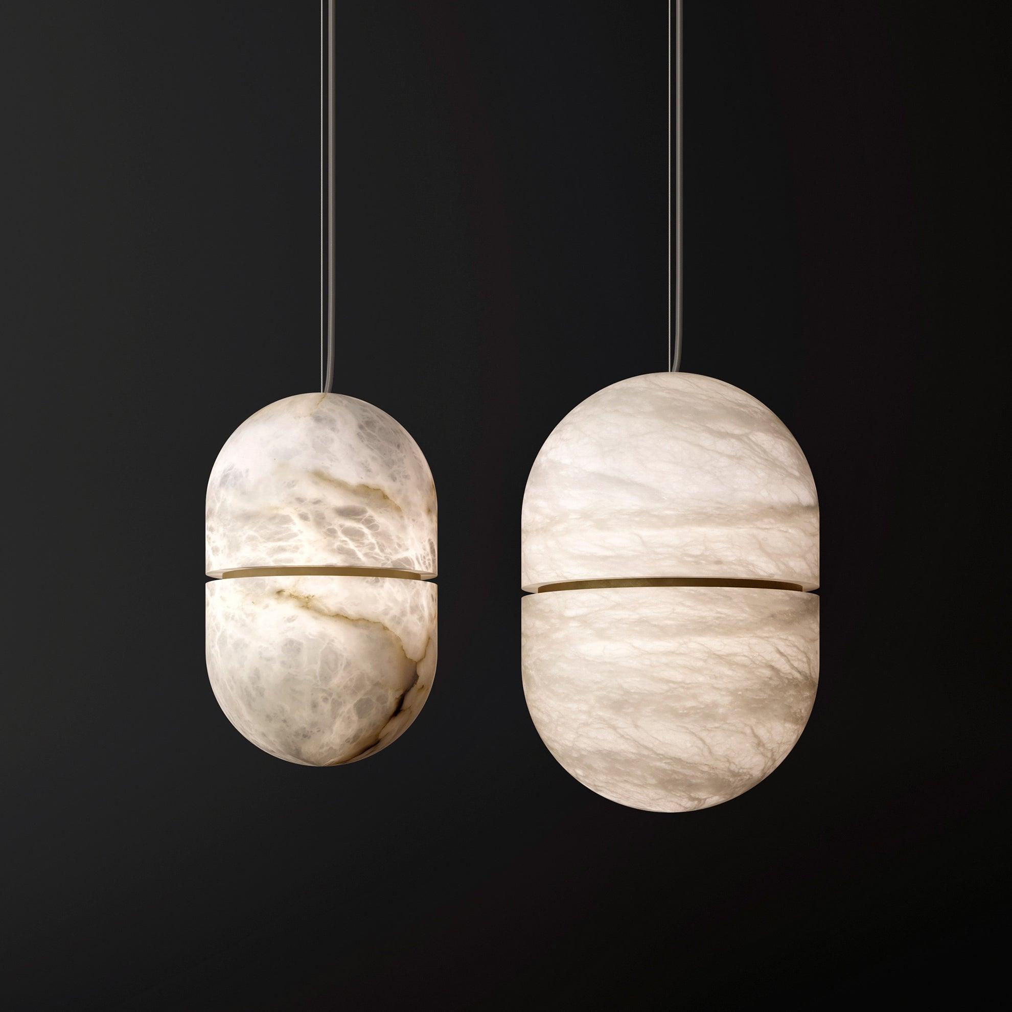Strata Albâtre Pendentif Lumière Capsule-Forme