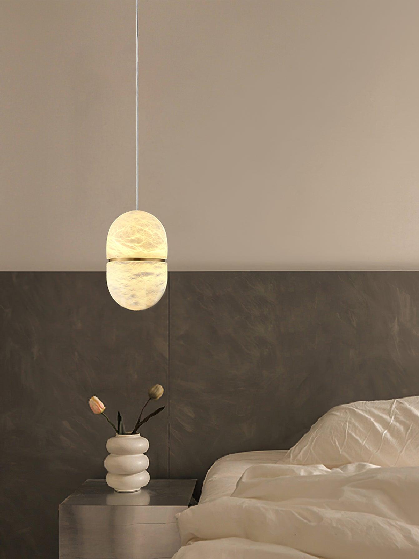 Strata Albâtre Pendentif Lumière Capsule-Forme