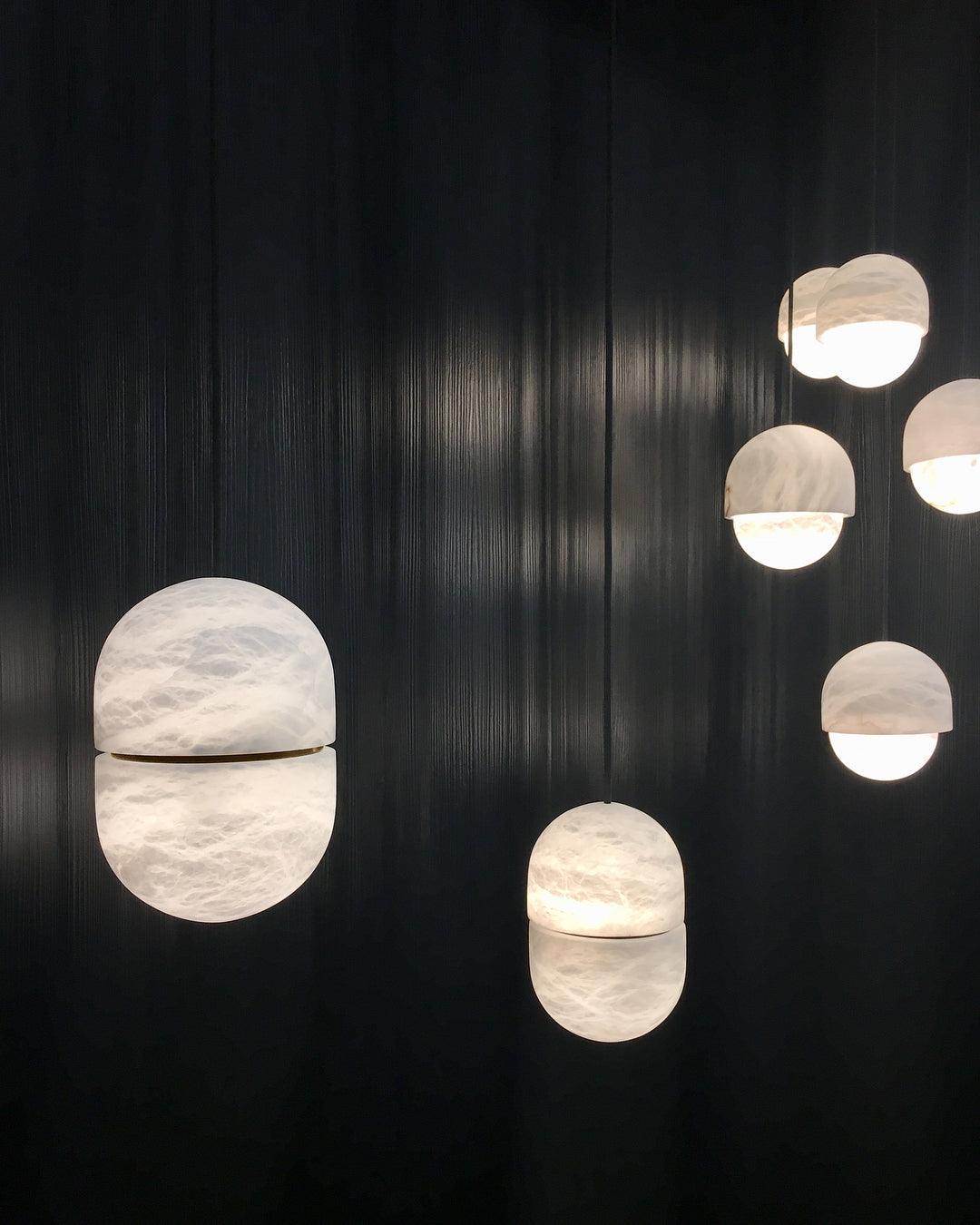 Strata Albâtre Pendentif Lumière Capsule-Forme