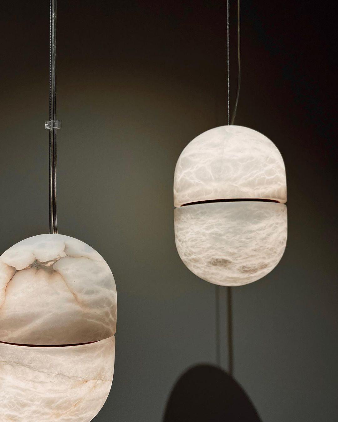Strata Albâtre Pendentif Lumière Capsule-Forme