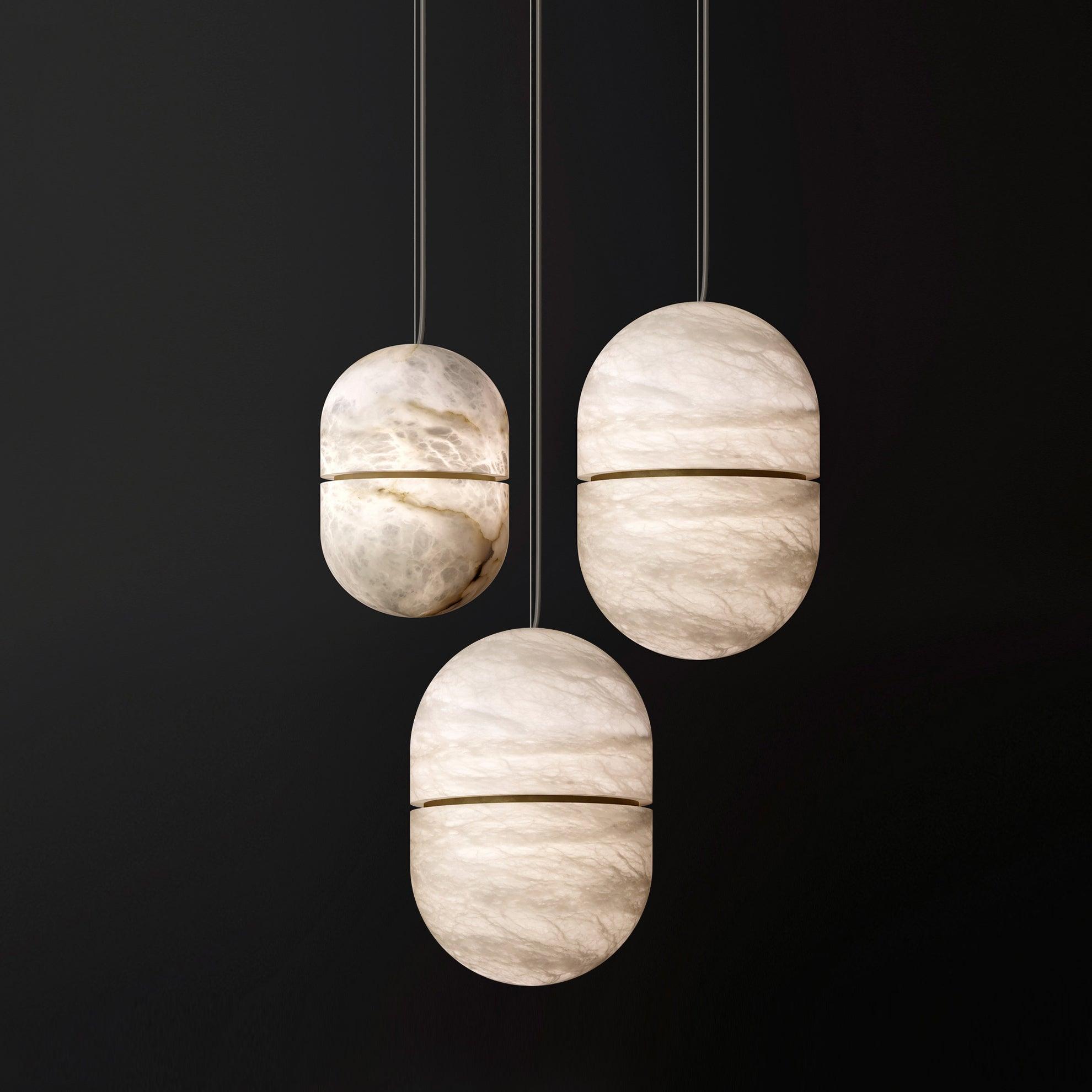 Strata Albâtre Pendentif Lumière Capsule-Forme