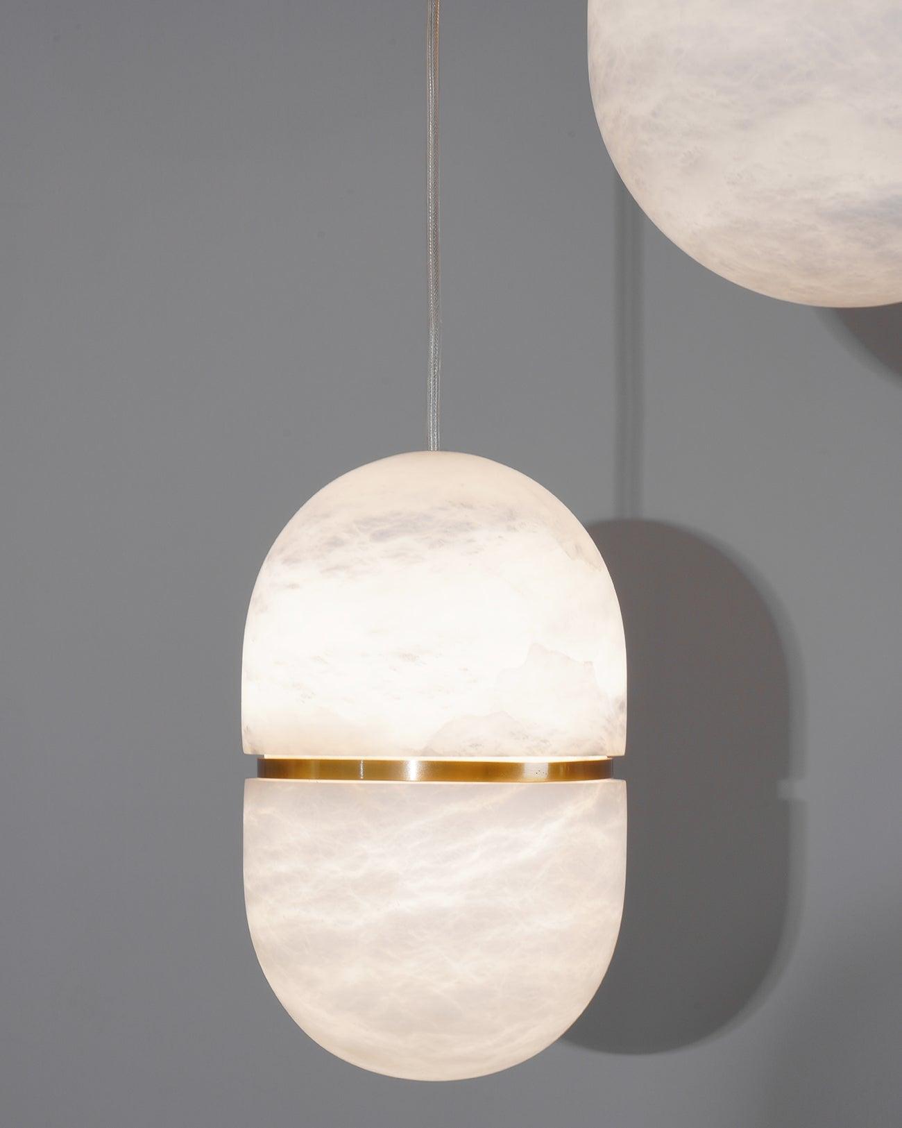 Strata Albâtre Pendentif Lumière Capsule-Forme