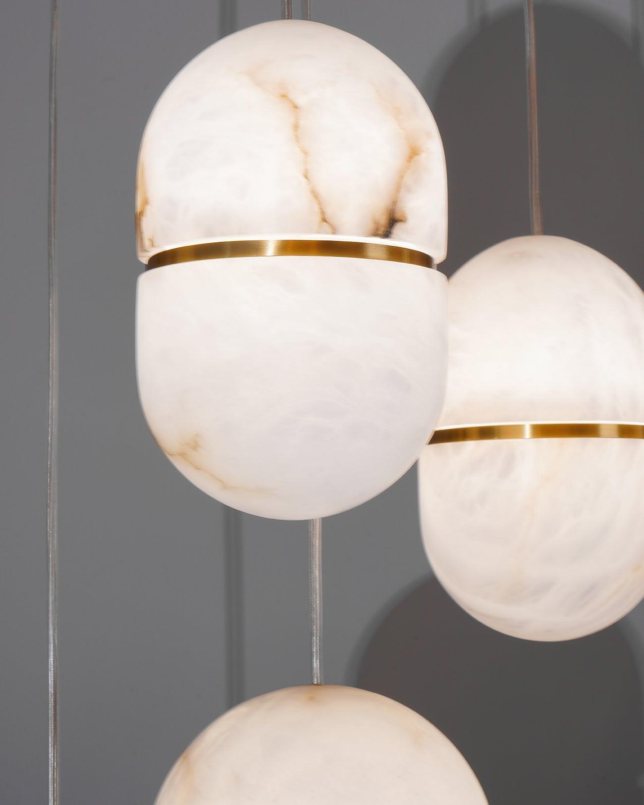 Strata Albâtre Pendentif Lumière Capsule-Forme