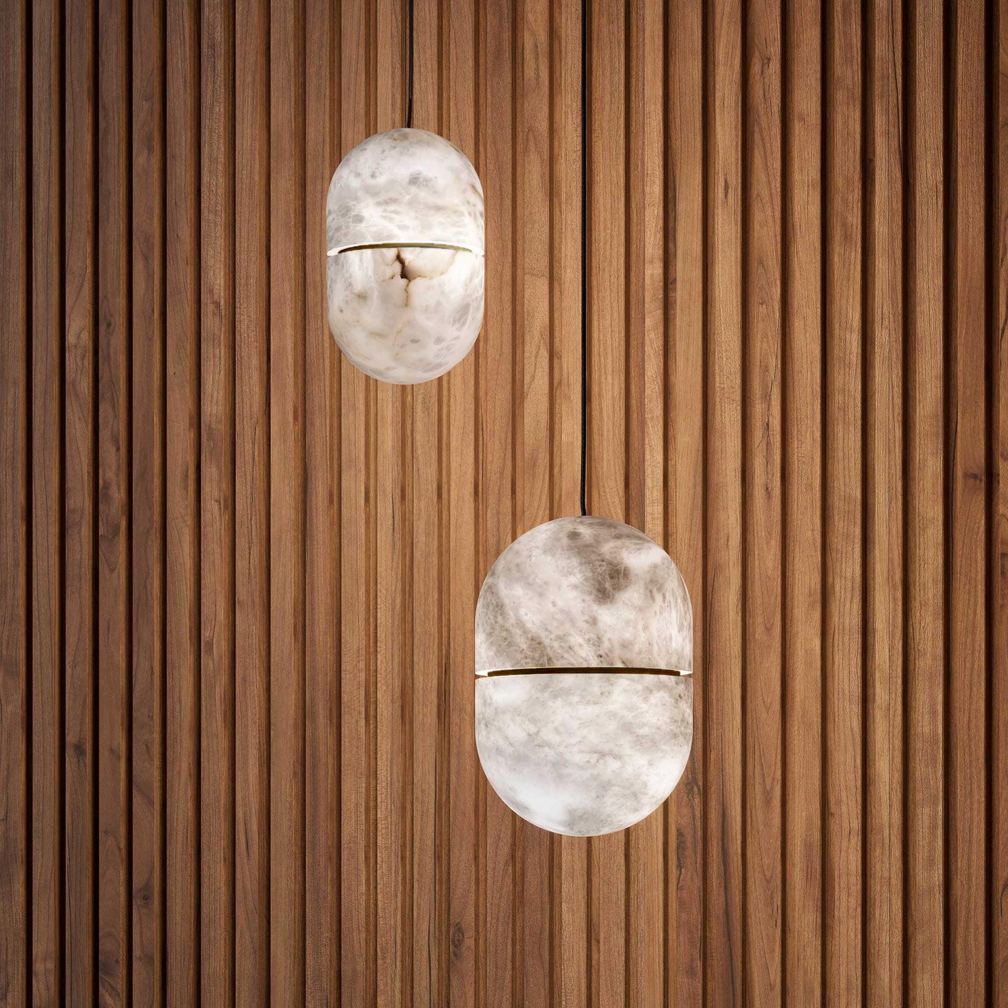 Strata Albâtre Pendentif Lumière Capsule-Forme