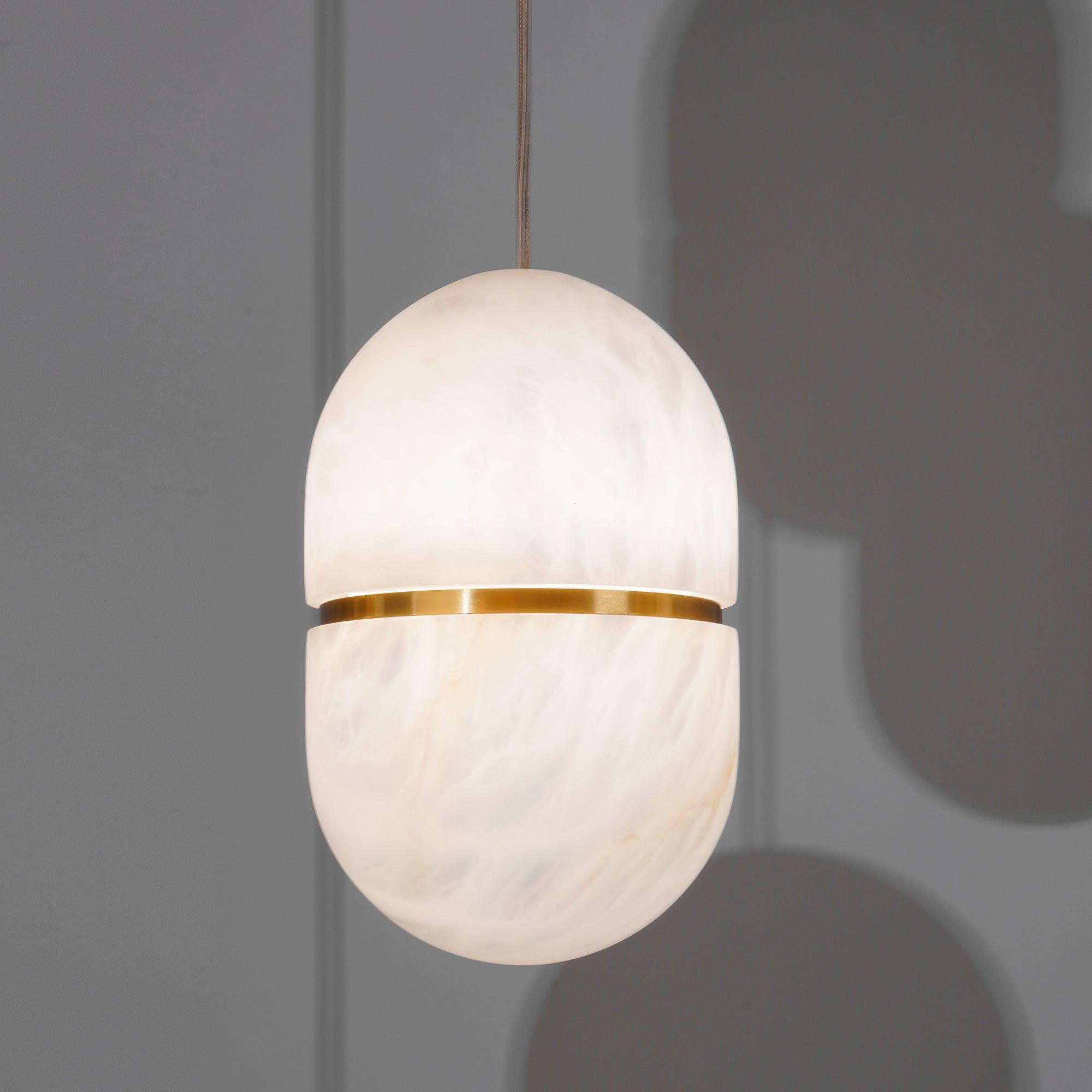 Strata Albâtre Pendentif Lumière Capsule-Forme