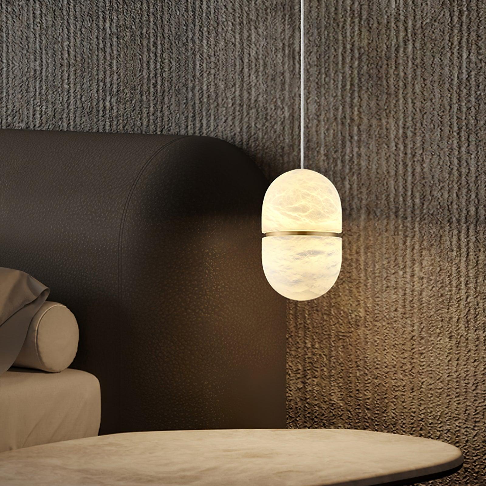 Strata Albâtre Pendentif Lumière Capsule-Forme