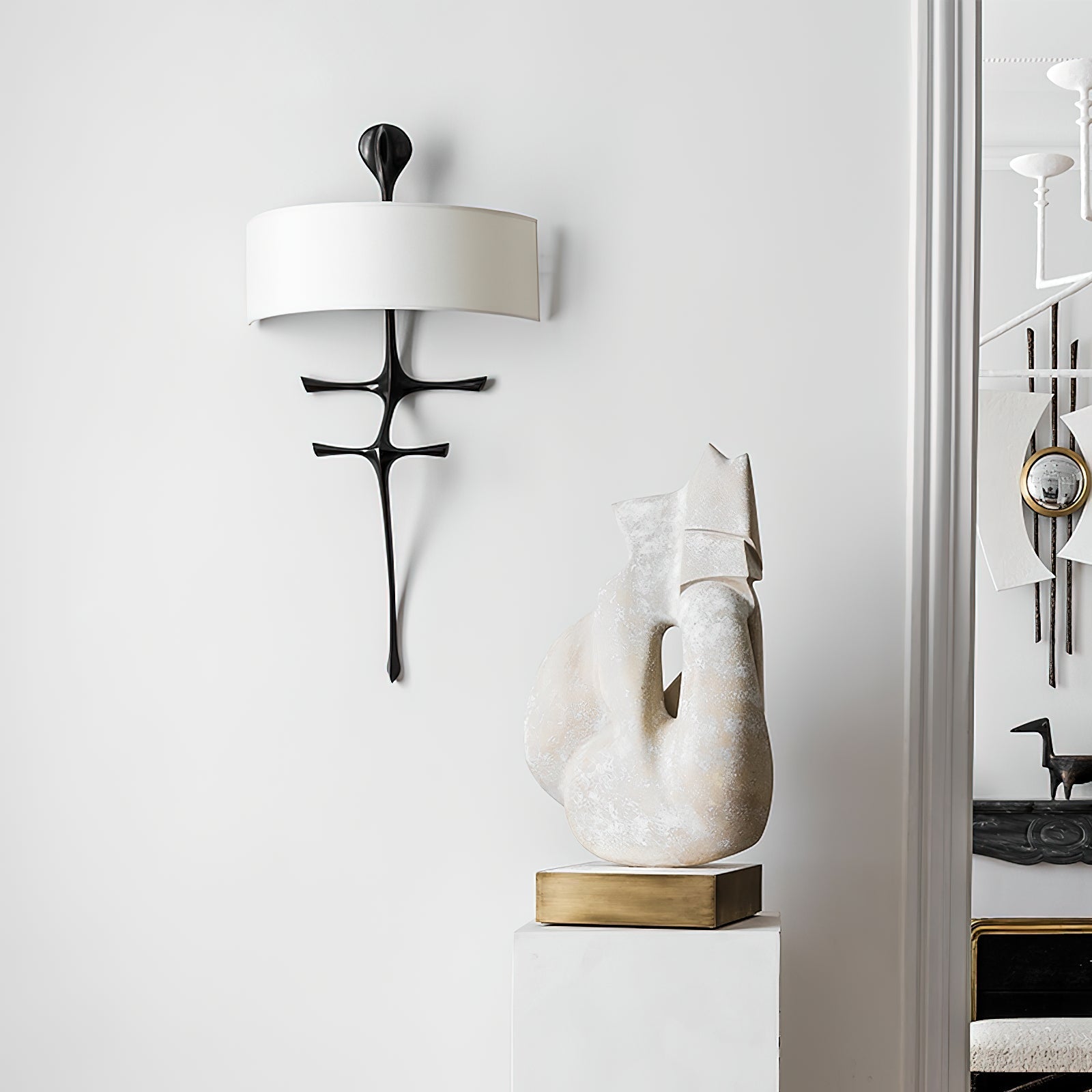 Iliror Applique Murale Métal Tissu Art Nordique Premium