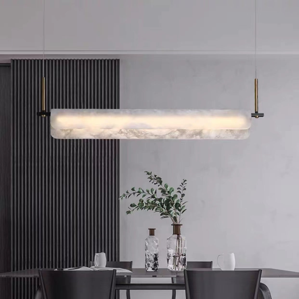 Eshaisra Suspension Métal Albâtre Minimaliste Moderne