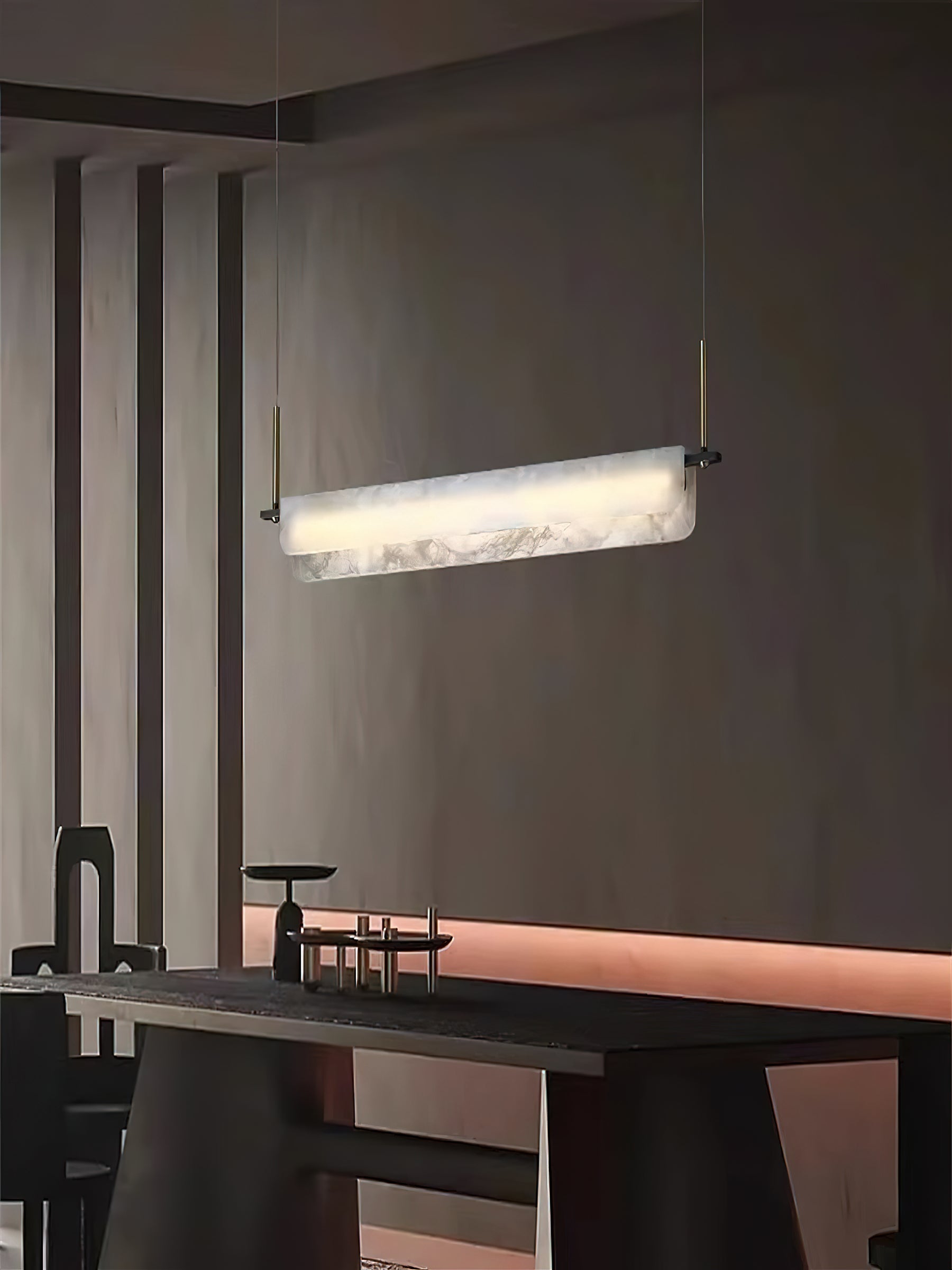Eshaisra Suspension Métal Albâtre Minimaliste Moderne