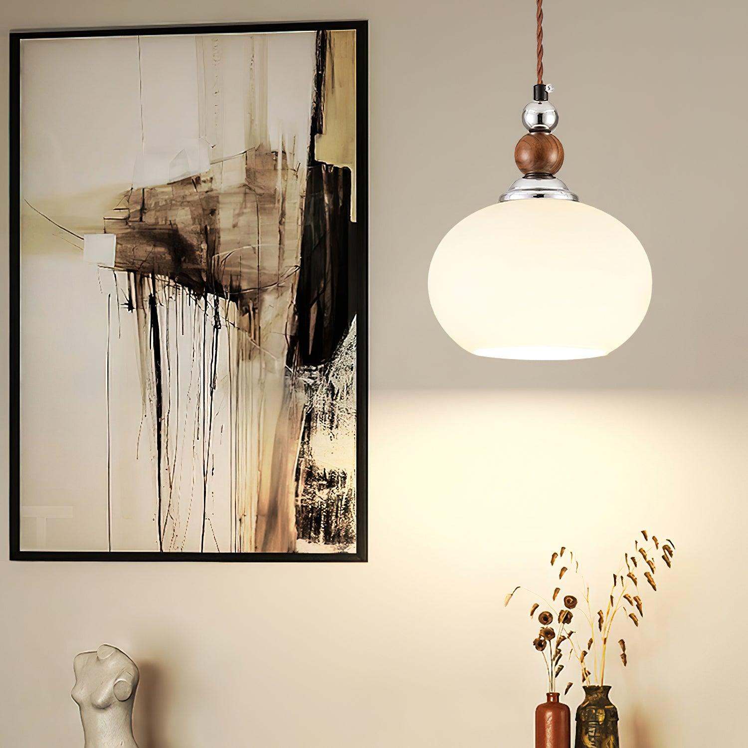 Luna Suspension Lampe en Verre Moderne