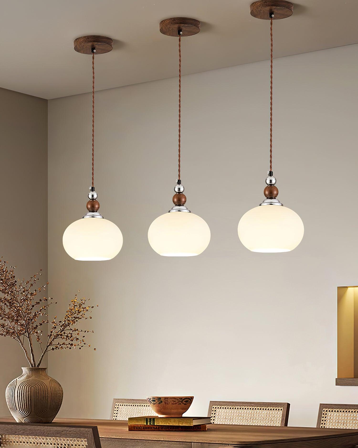 Luna Suspension Lampe en Verre Moderne