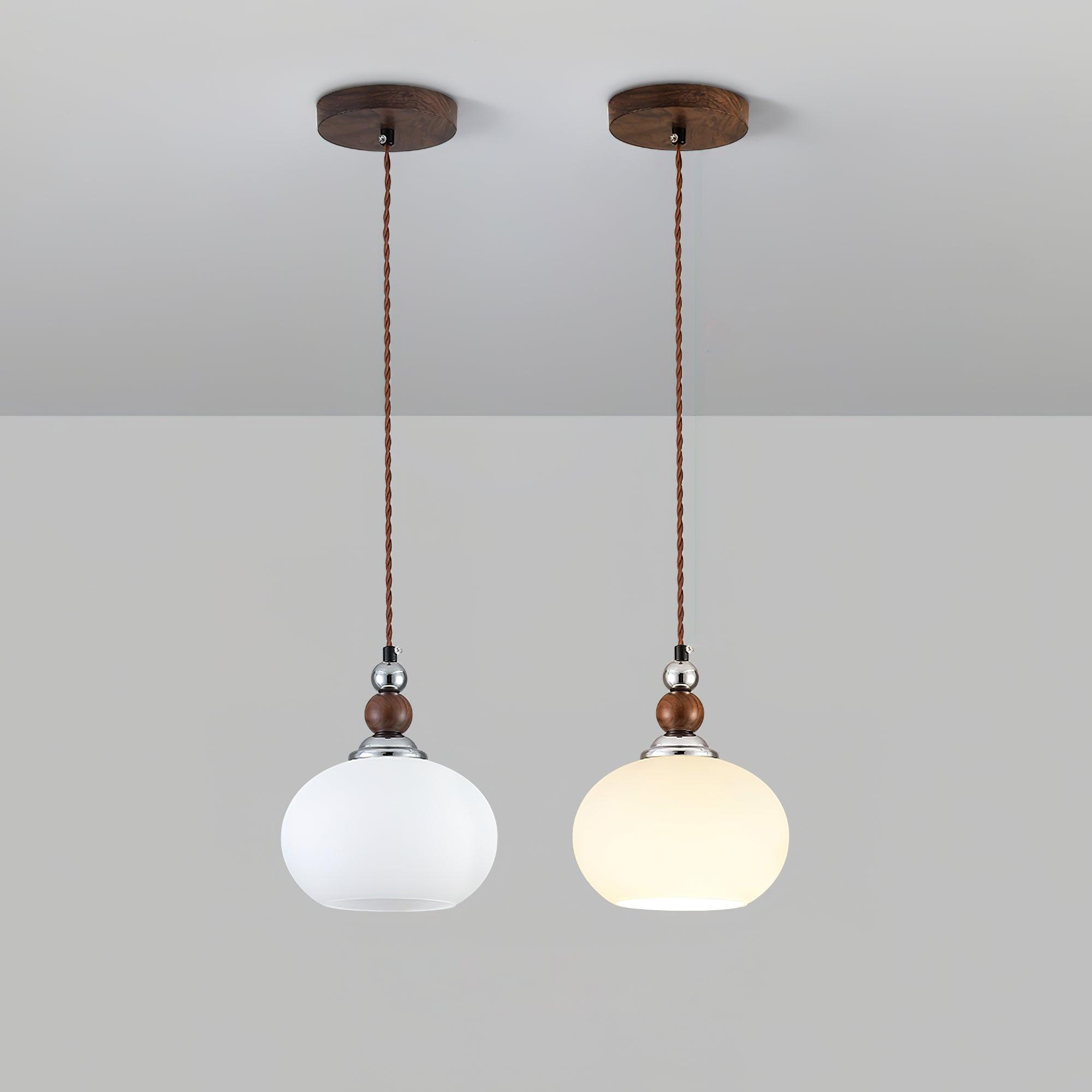 Luna Suspension Lampe en Verre Moderne