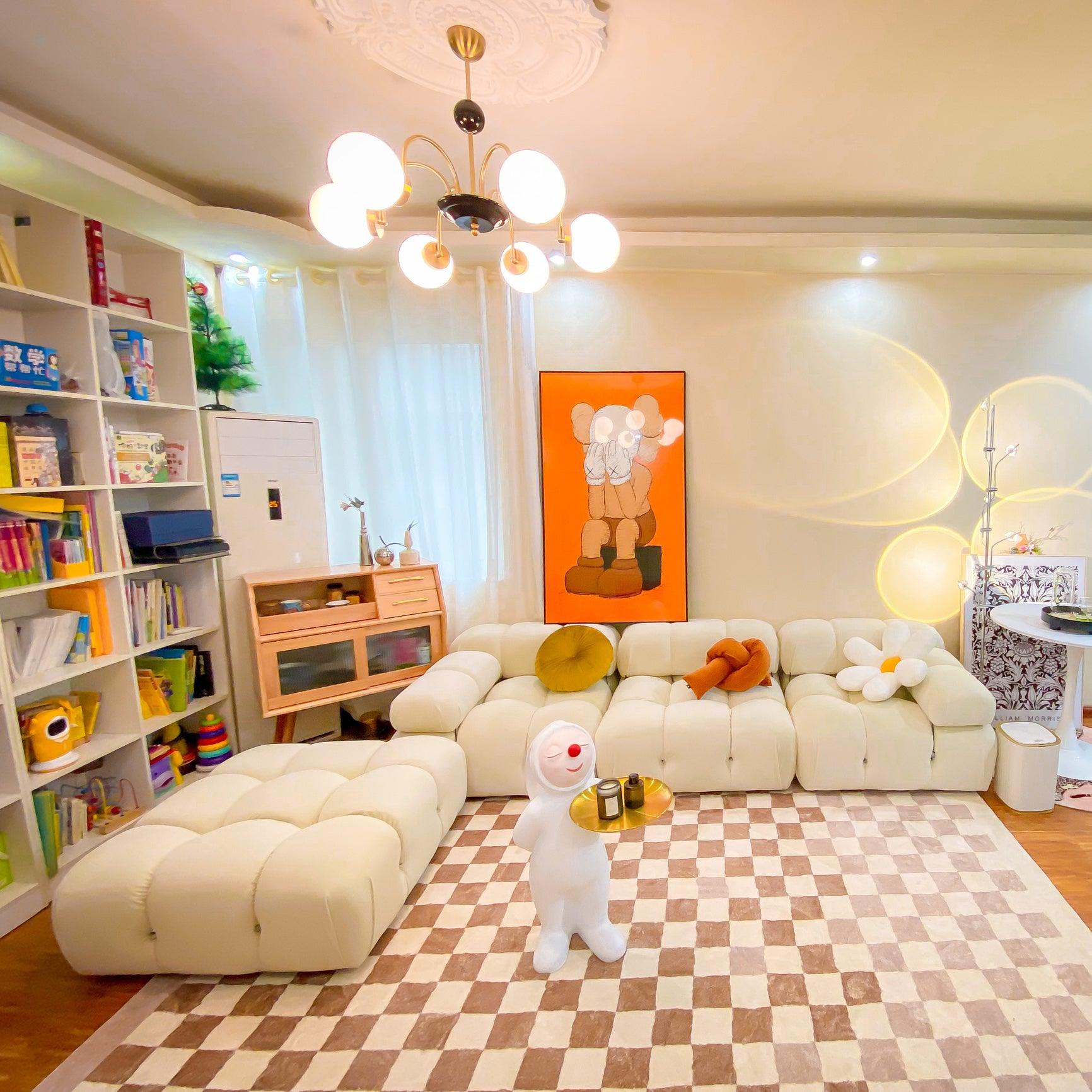 Lustra Lustre Cadre en Tige et Blanc