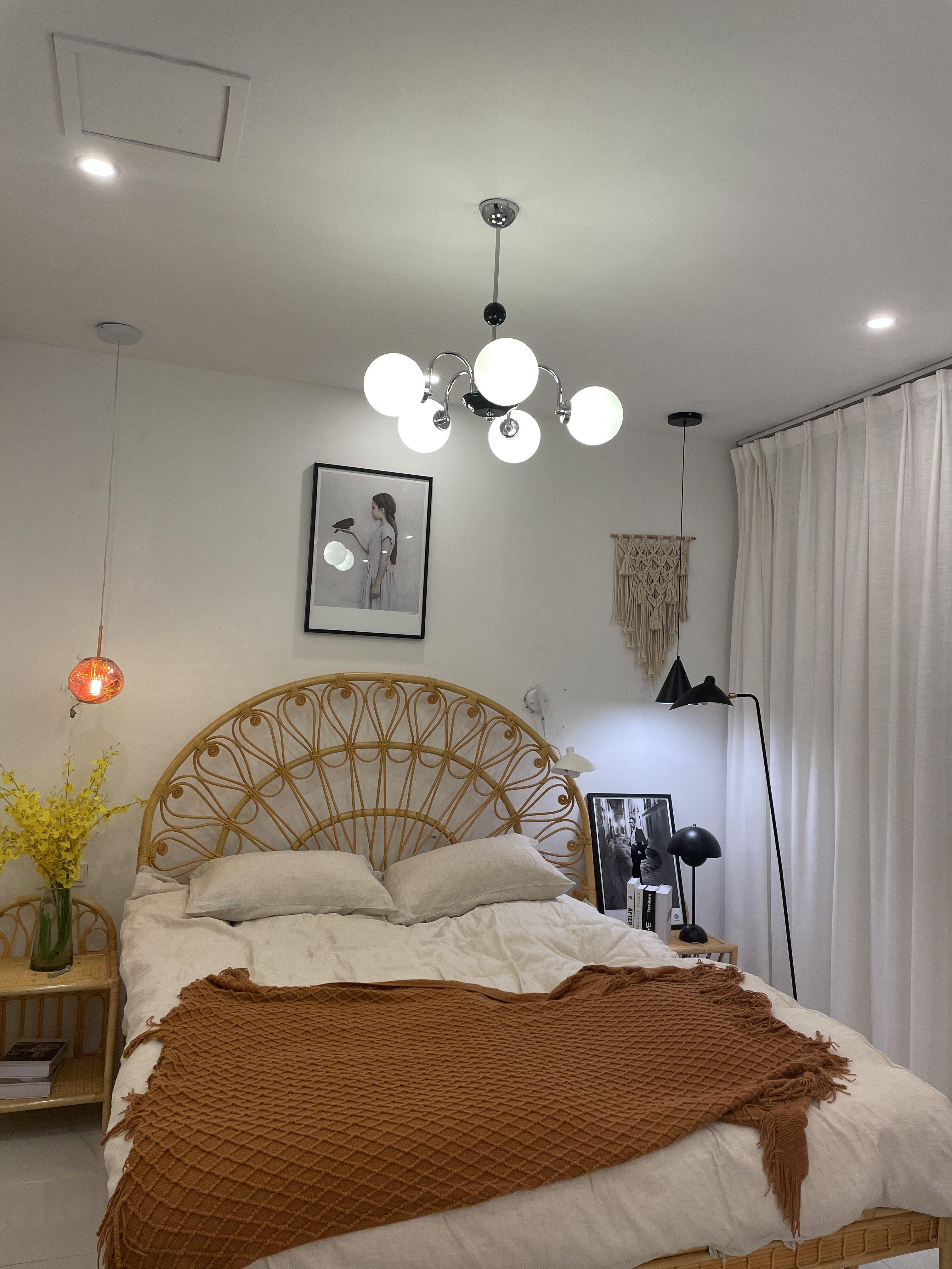 Lustra Lustre Cadre en Tige et Blanc