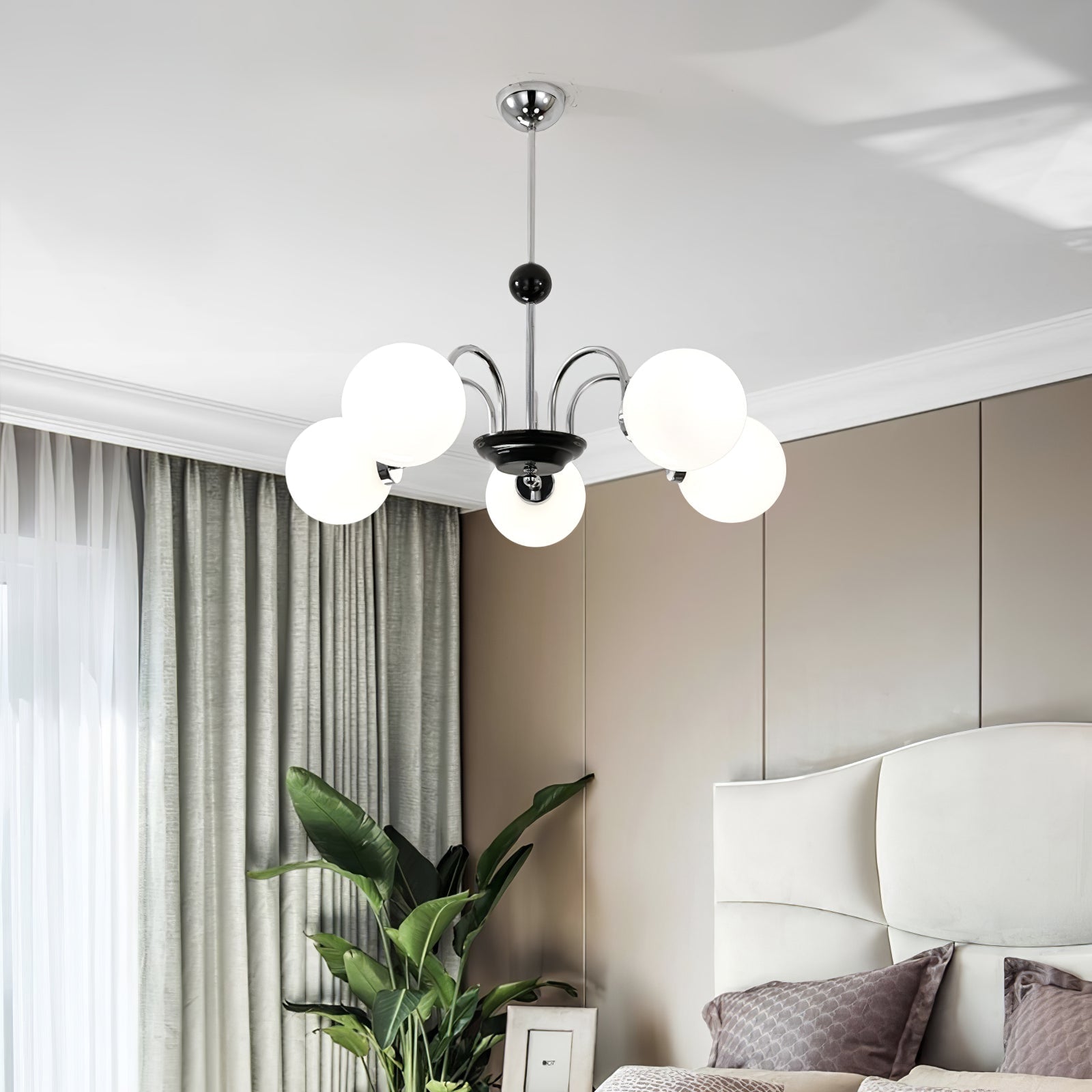 Lustra Lustre Cadre en Tige et Blanc