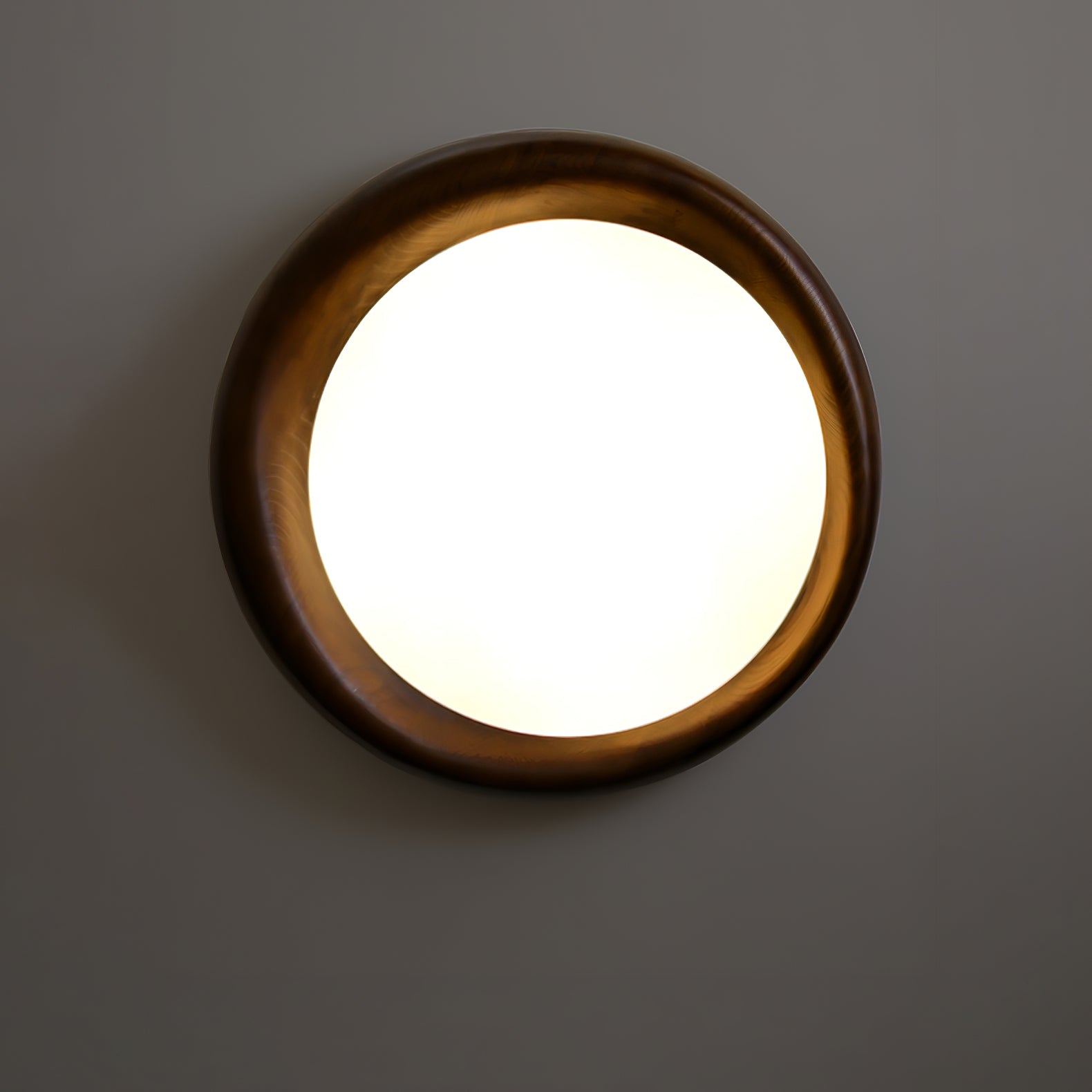 Eurtheara Plafonnier Bois Verre Organique