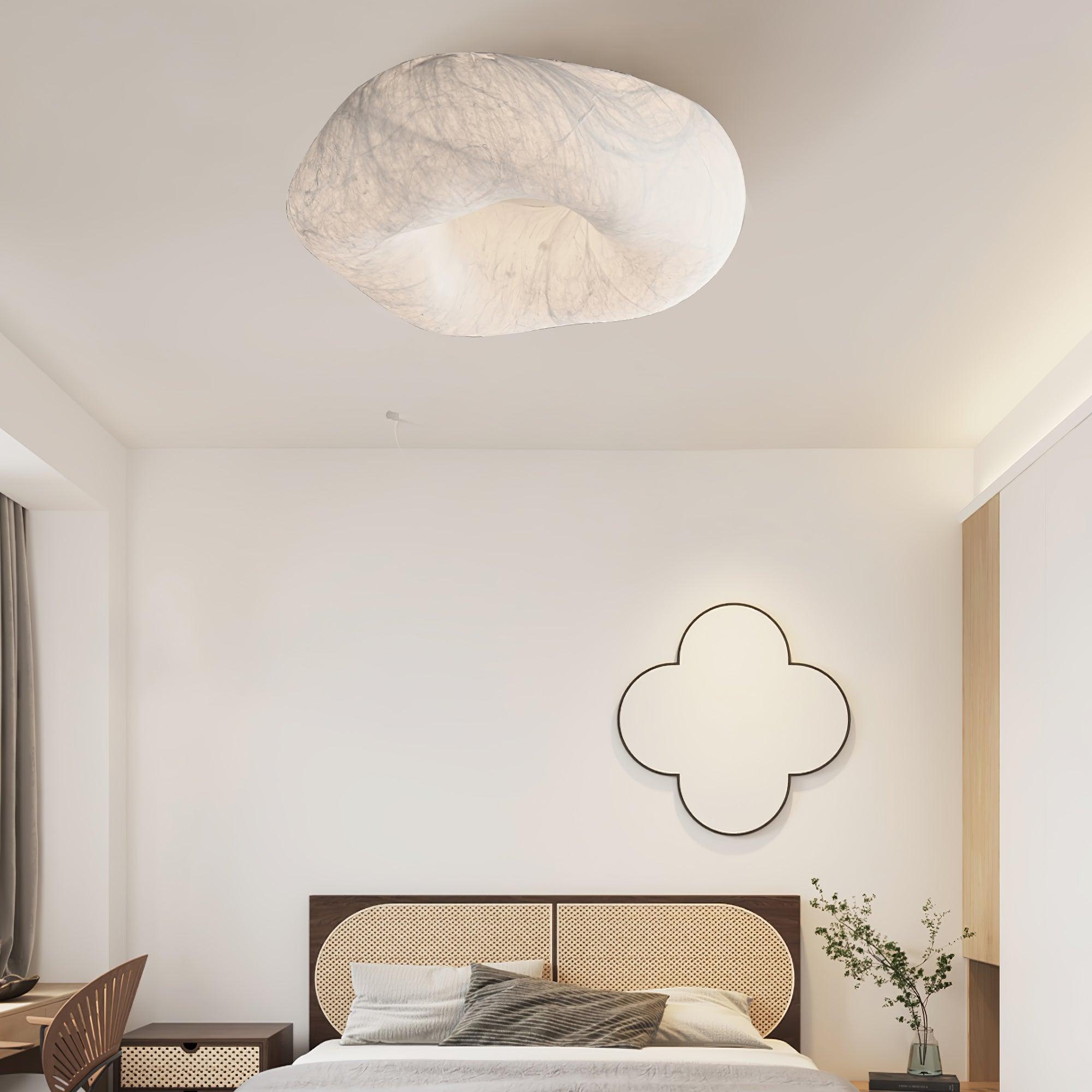 Yunduo Plafonnier Soie Nuage Forme Moderne