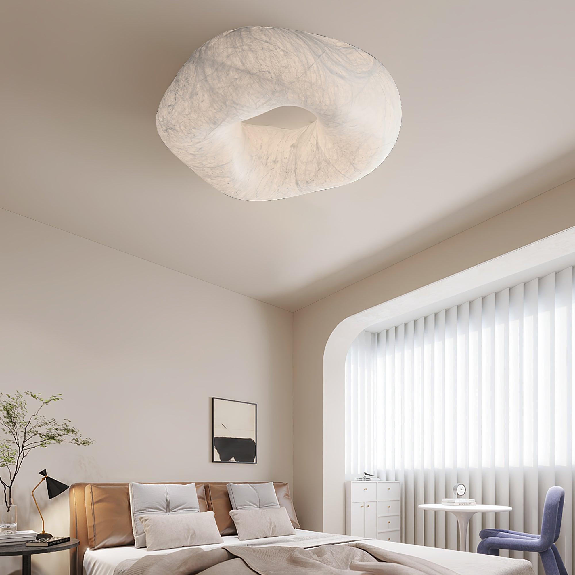Yunduo Plafonnier Soie Nuage Forme Moderne