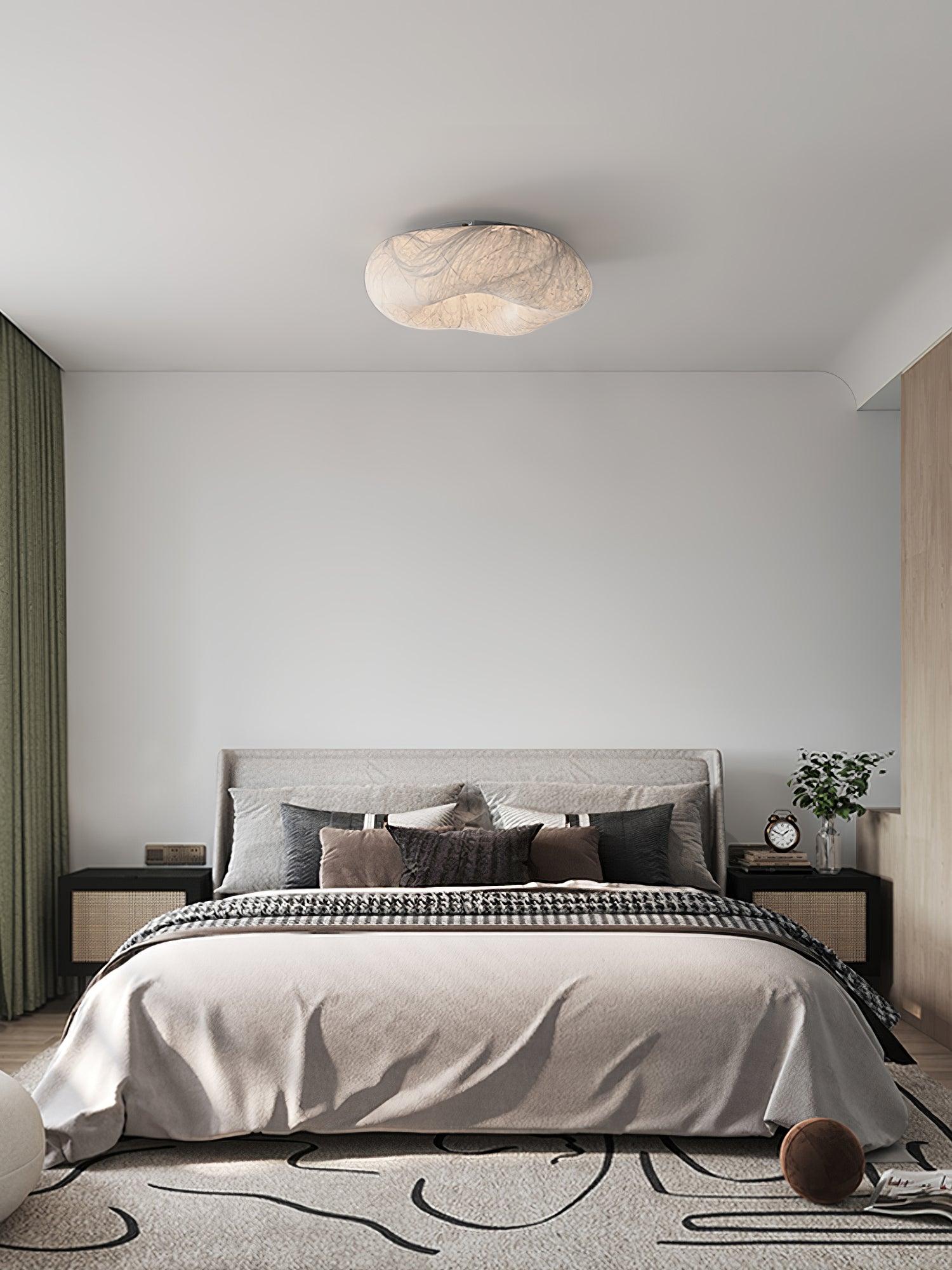 Yunduo Plafonnier Soie Nuage Forme Moderne