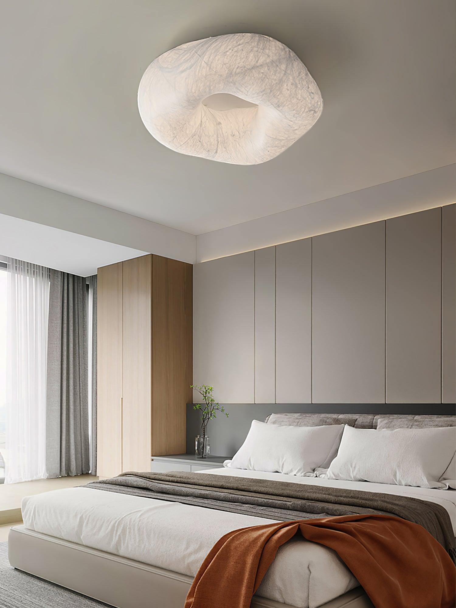 Yunduo Plafonnier Soie Nuage Forme Moderne