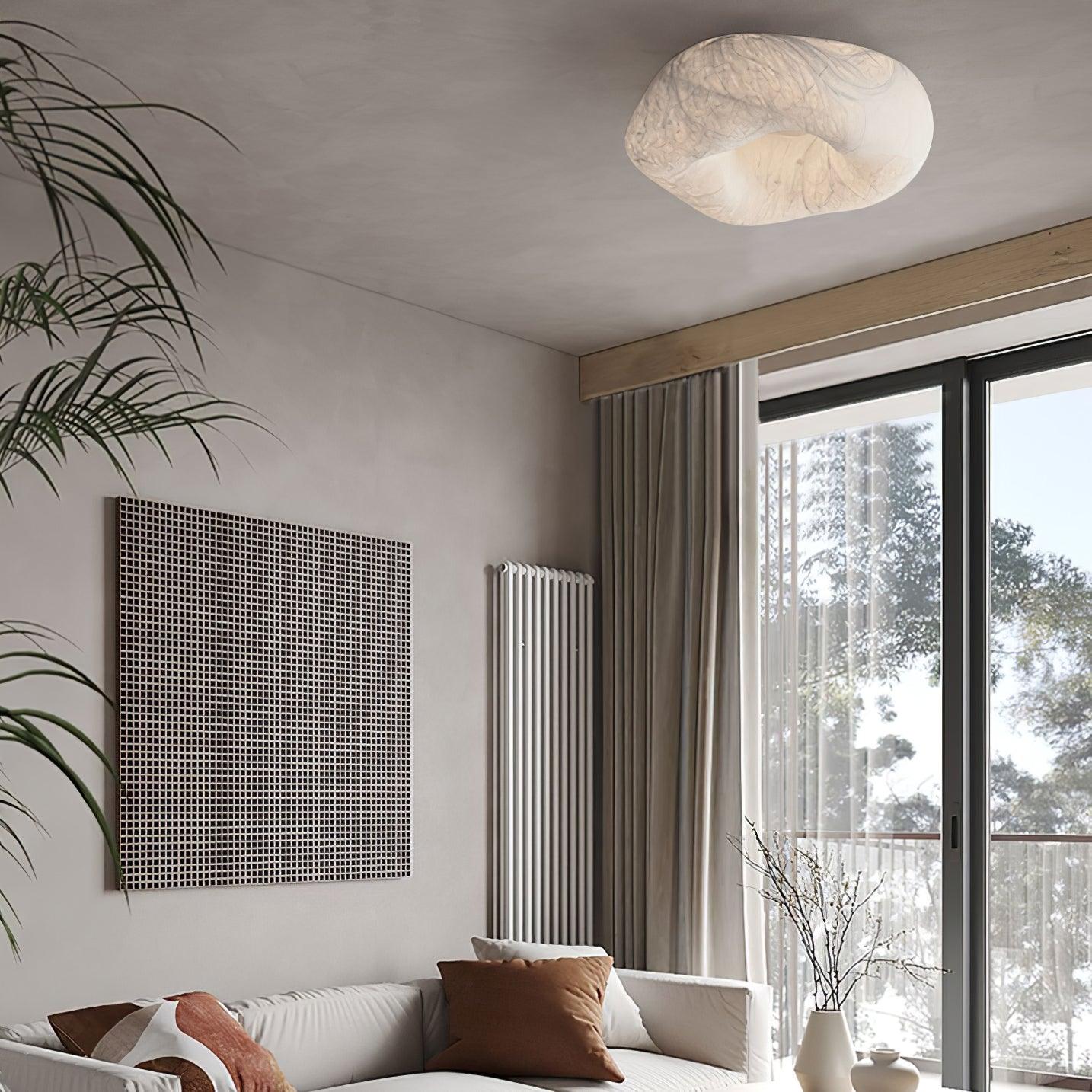 Yunduo Plafonnier Soie Nuage Forme Moderne