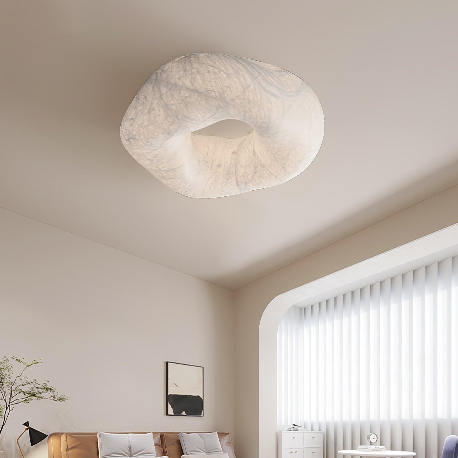 Yunduo Plafonnier Soie Nuage Forme Moderne