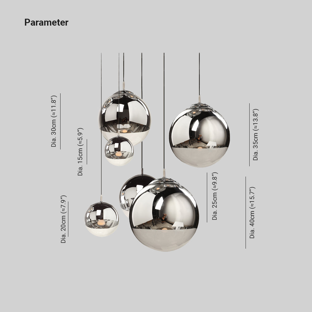 Valentina Industriel Rond Métal Verre Suspension Salon