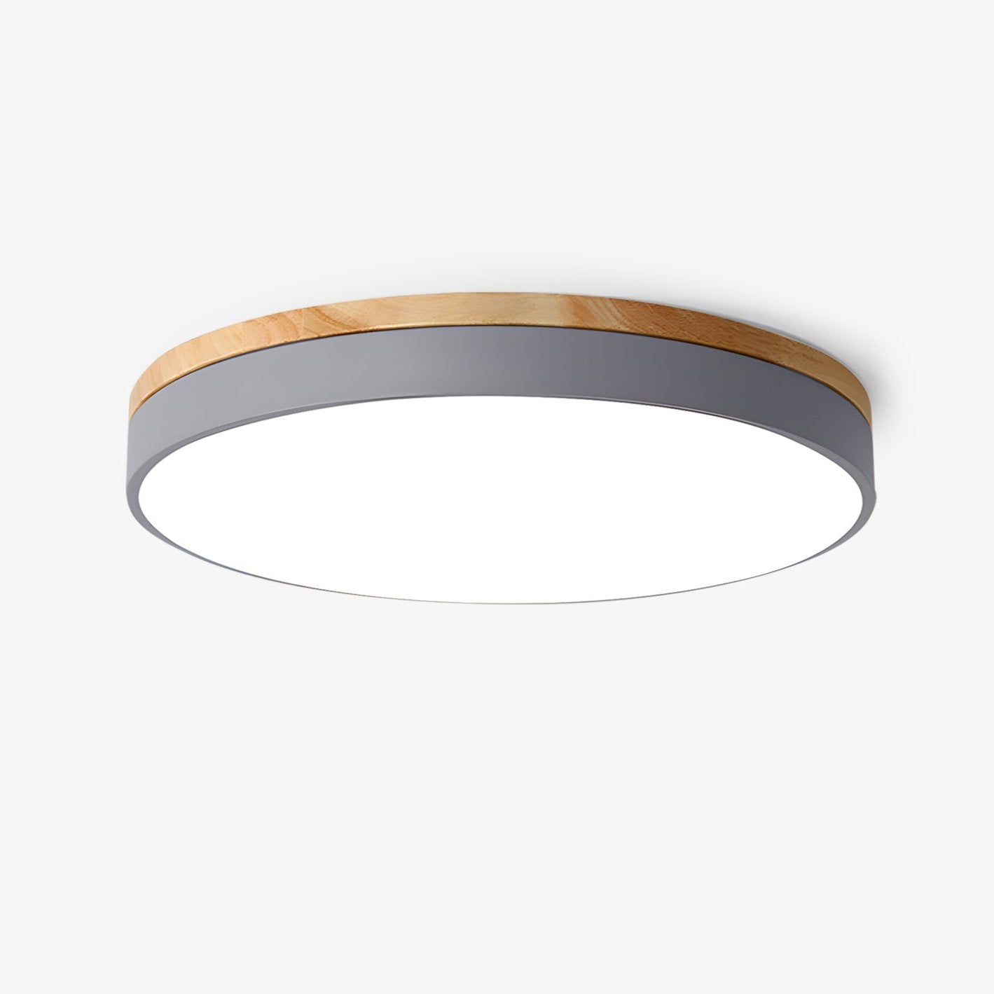 Solara Lampe Plafonnier Circulaire en Bois Moderne Minimaliste