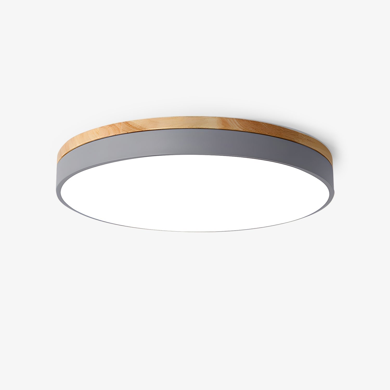 Solara Lampe Plafonnier Circulaire en Bois Moderne Minimaliste