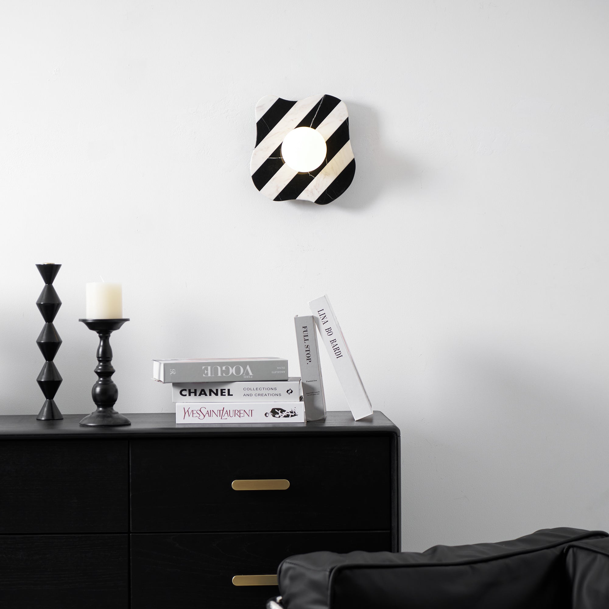 Curinis Applique Murale Marbre Zebra Verre